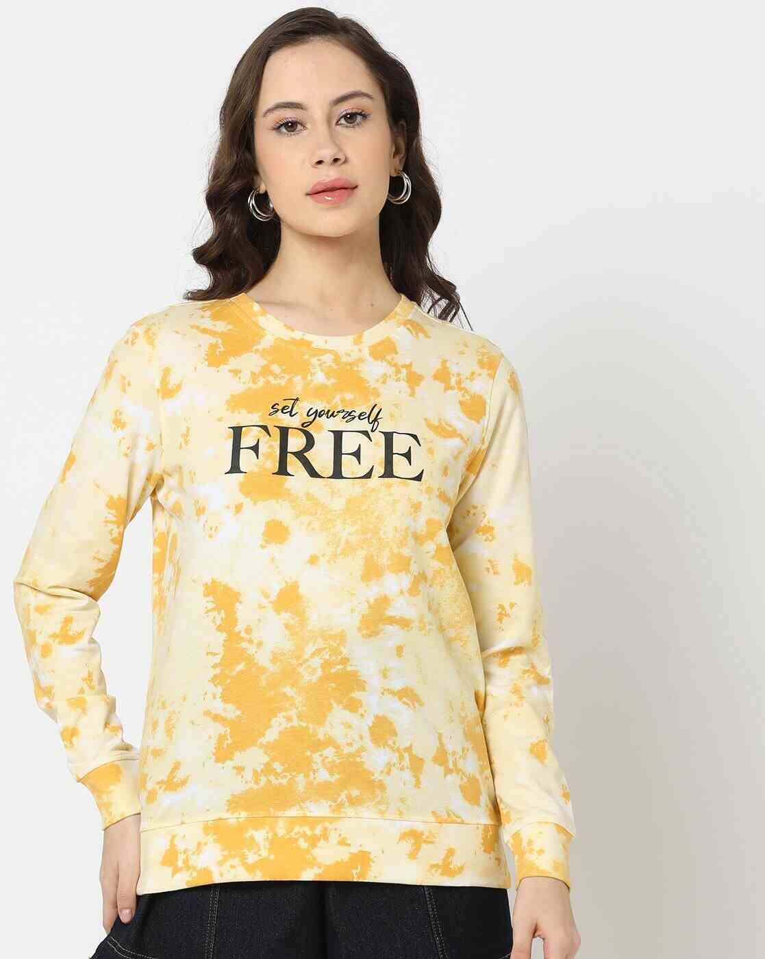 DNMX | Women Tie & Dye Print Relaxed Fit Sweatshirt|3