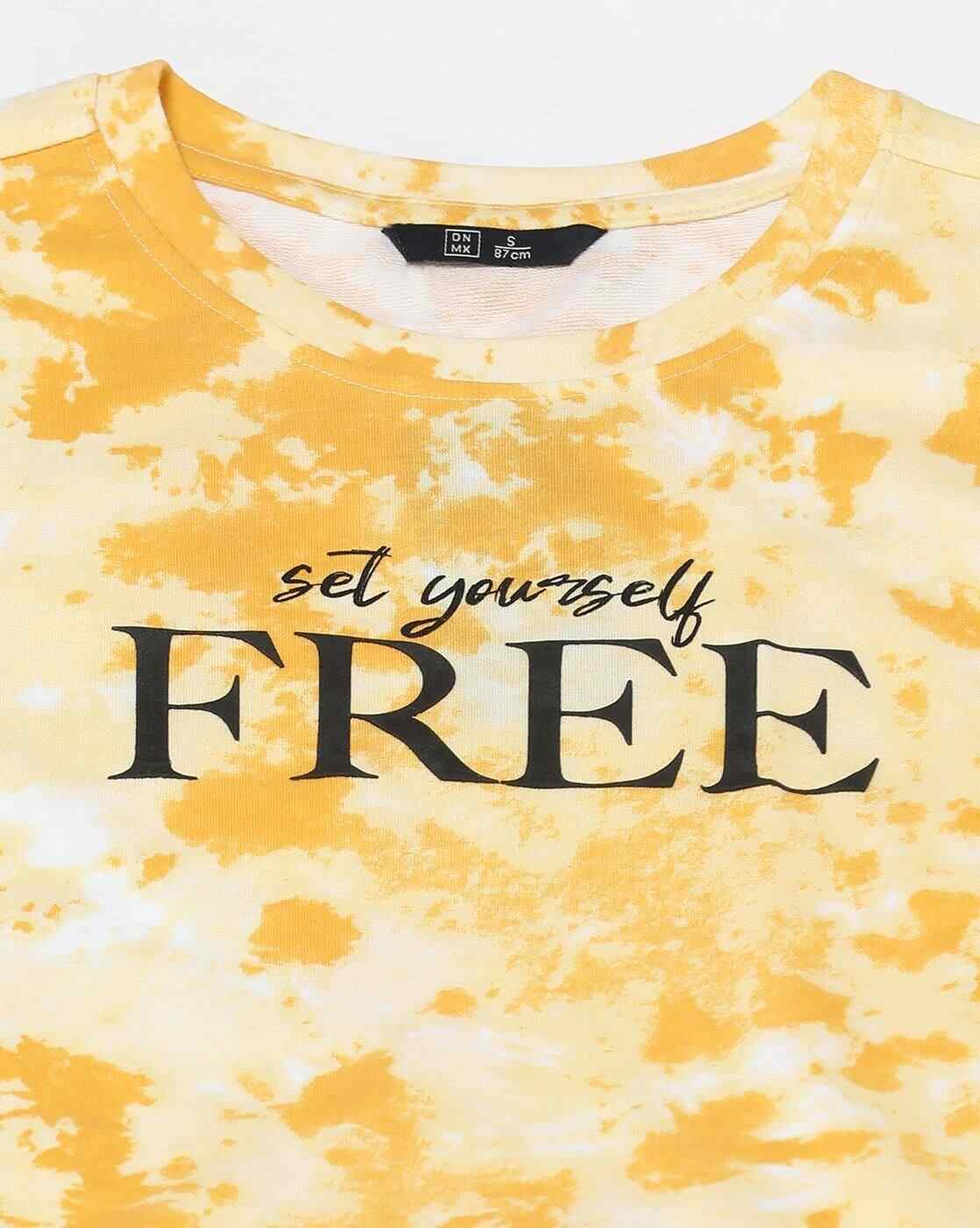 DNMX | Women Tie & Dye Print Relaxed Fit Sweatshirt|5