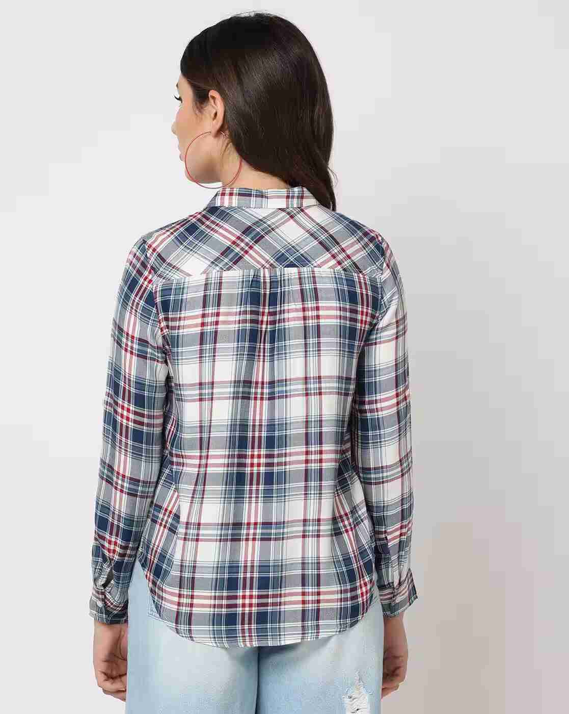 DNMX | Checked Shirt with Roll-Up Tabs|2