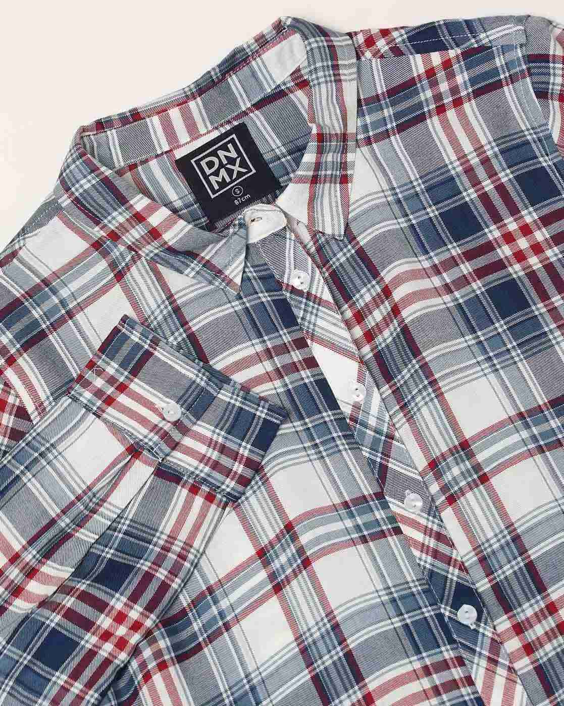 DNMX | Checked Shirt with Roll-Up Tabs|4