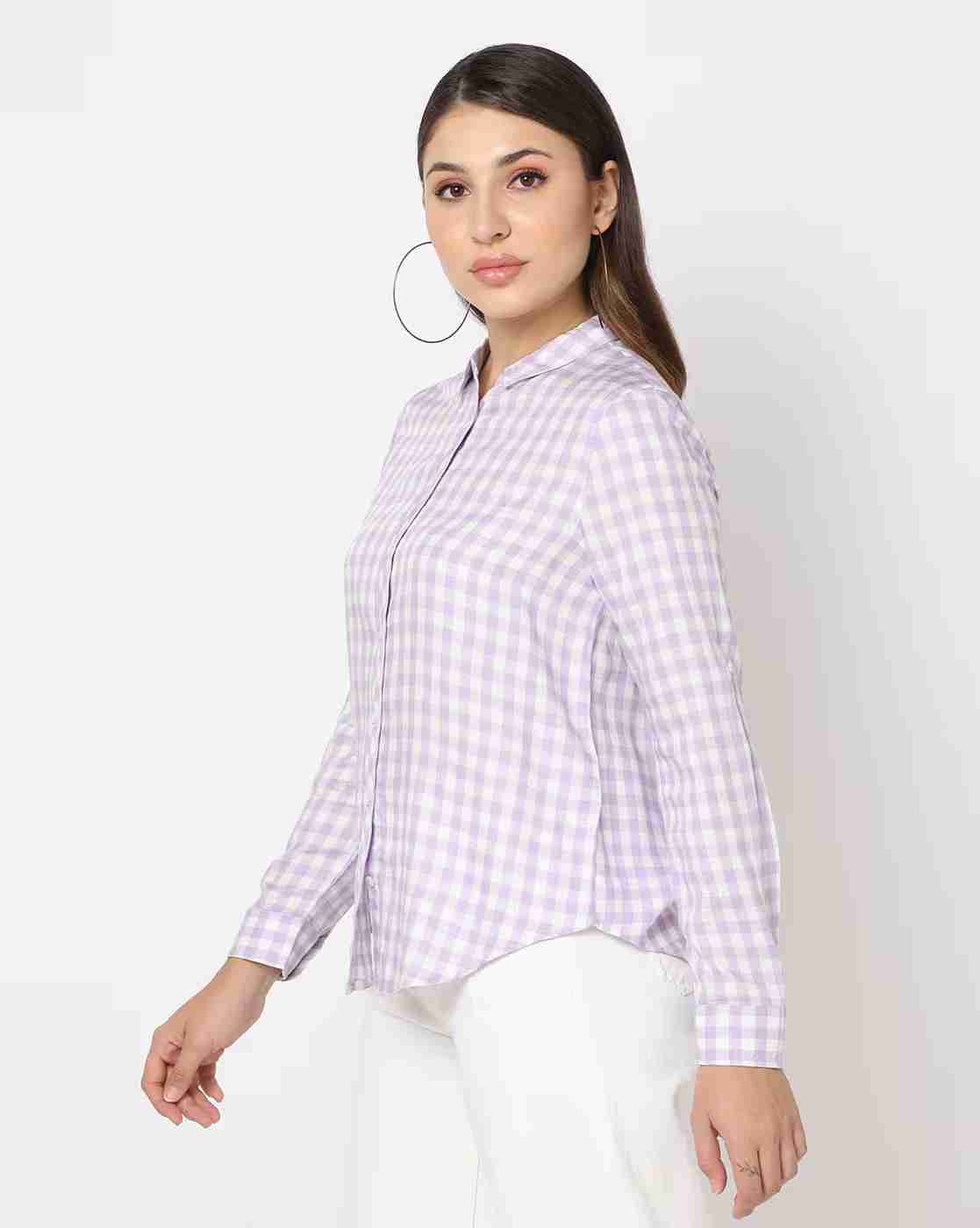 DNMX | Checked Shirt with Roll-Up Tabs|1