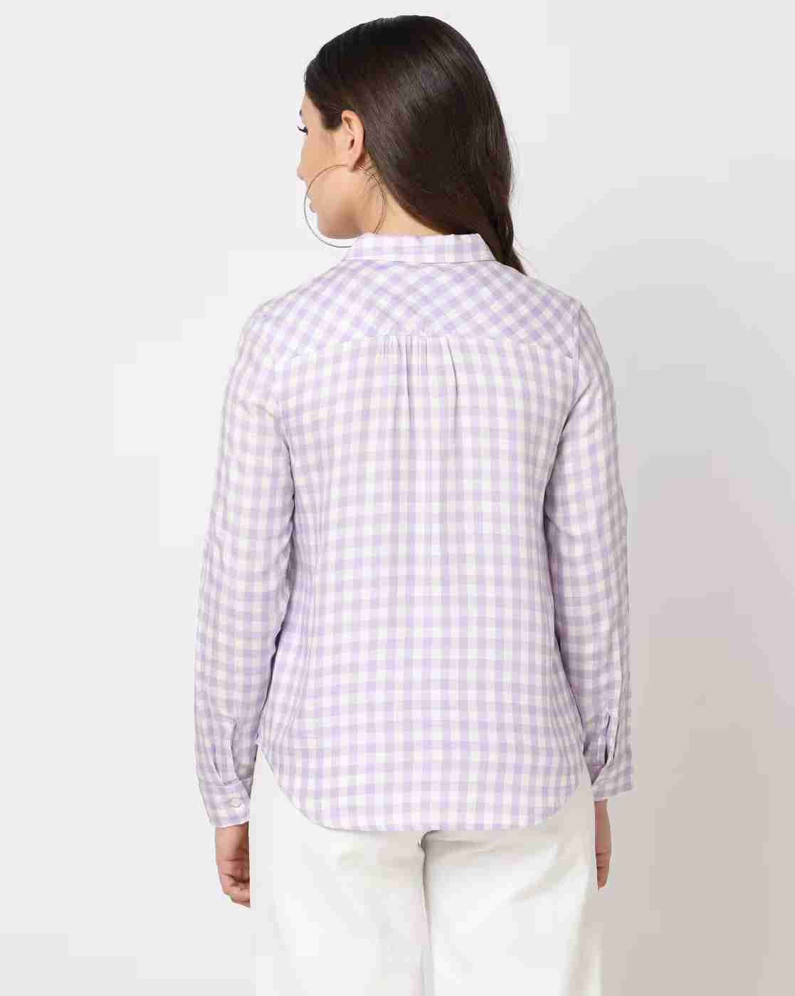 DNMX | Checked Shirt with Roll-Up Tabs|2