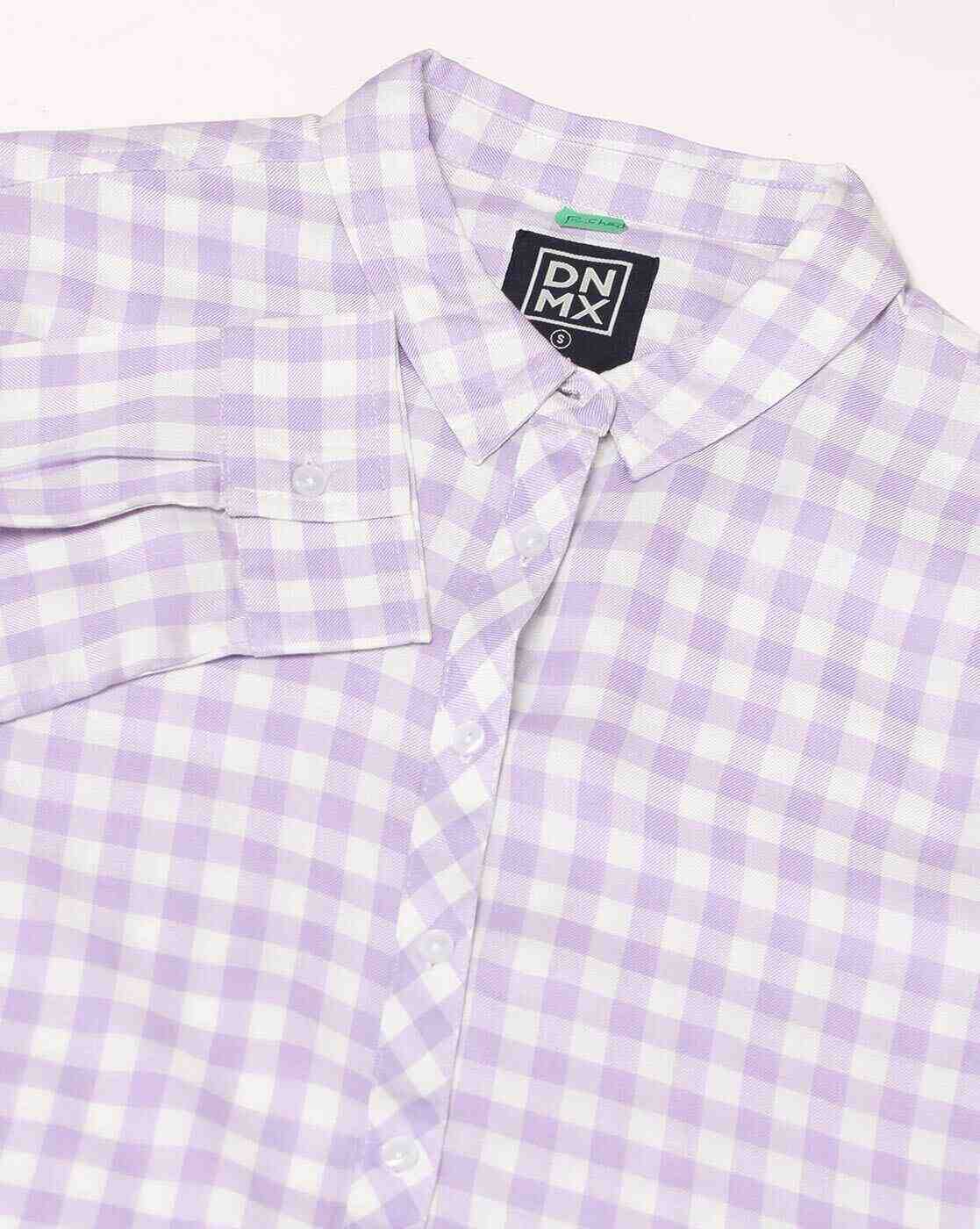 DNMX | Checked Shirt with Roll-Up Tabs|4