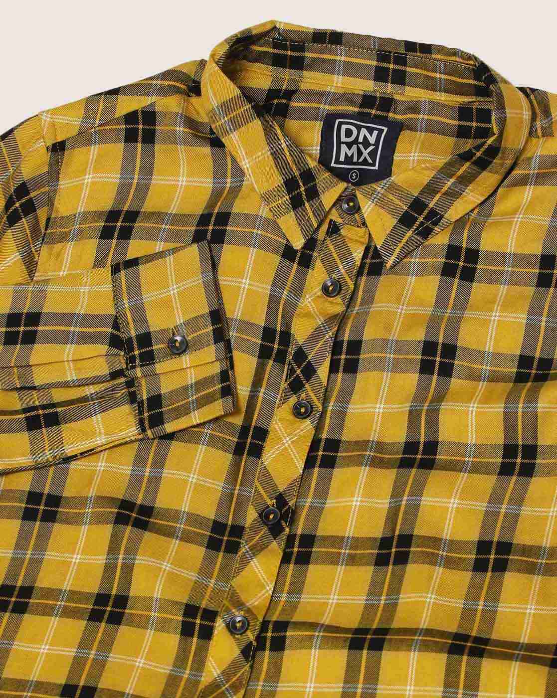 DNMX | Checked Shirt with Roll-Up Tabs|4