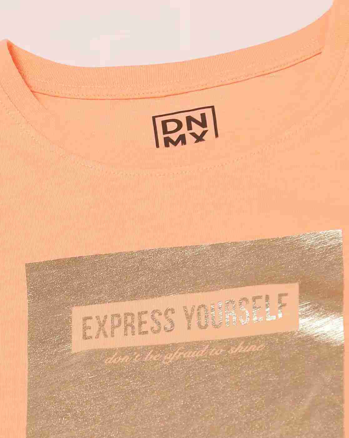 DNMX | Graphic Print Round-Neck T-Shirt|5