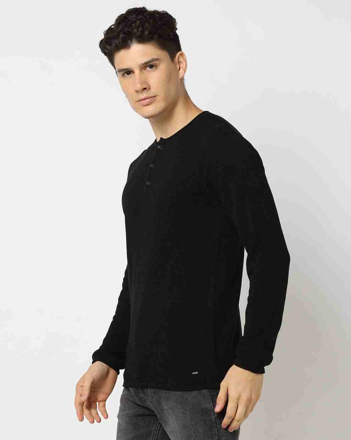 DNMX | Knitted Henley Pullover|2