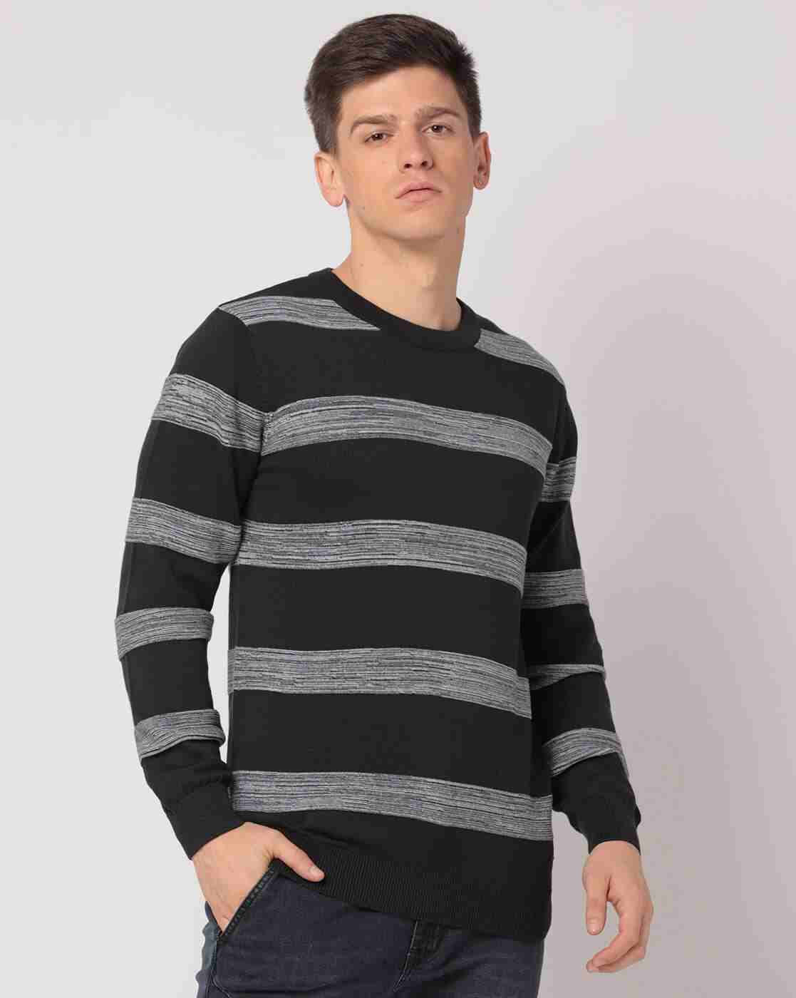 DNMX | Striped Crew-Neck Sweatshirt|0