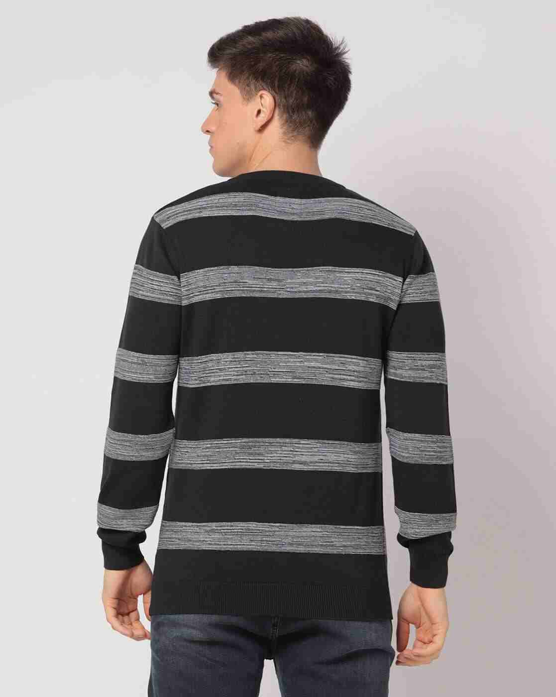 DNMX | Striped Crew-Neck Sweatshirt|2