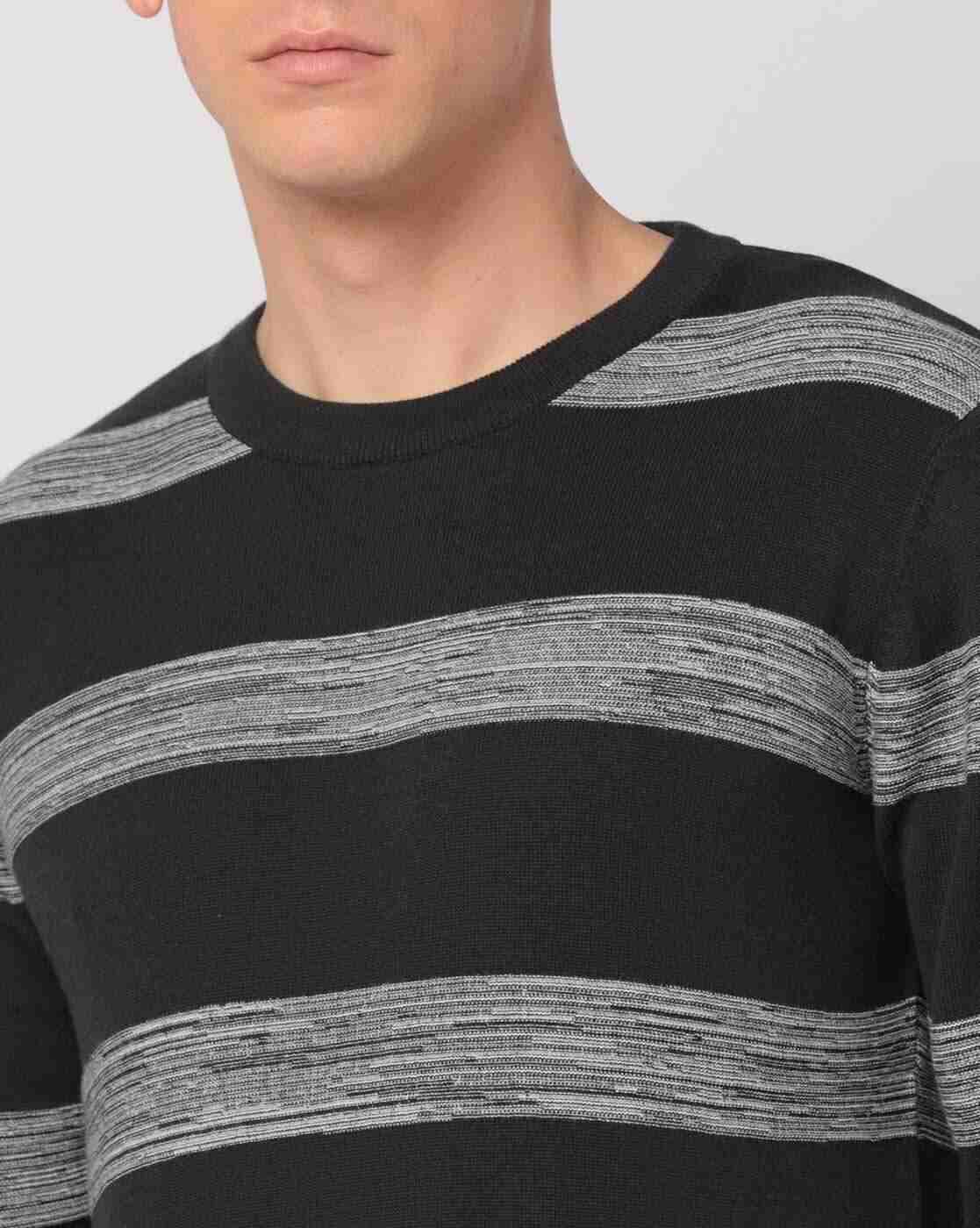 DNMX | Striped Crew-Neck Sweatshirt|3