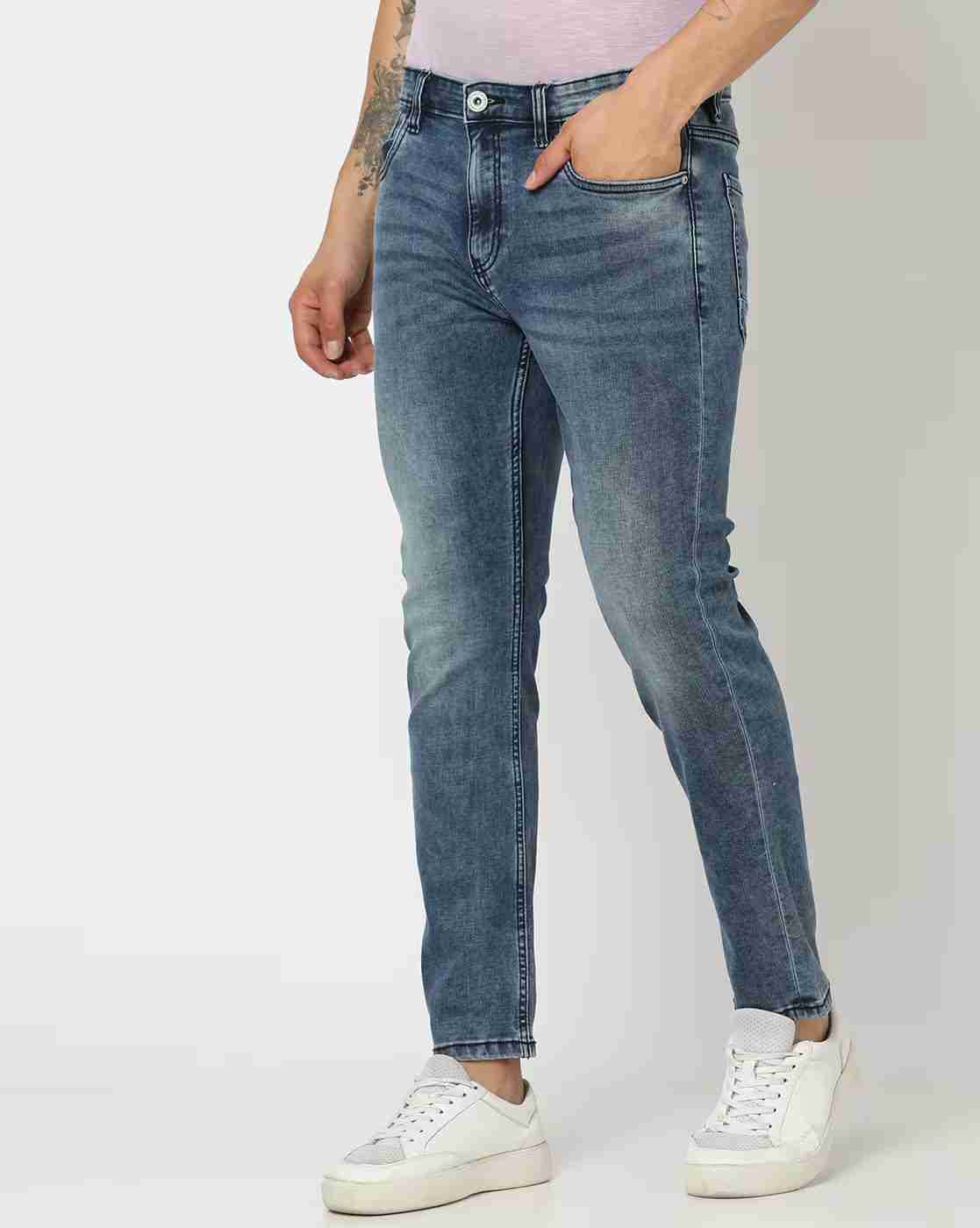 DNMX | Men Mid-Wash Slim Fit Jeans|3