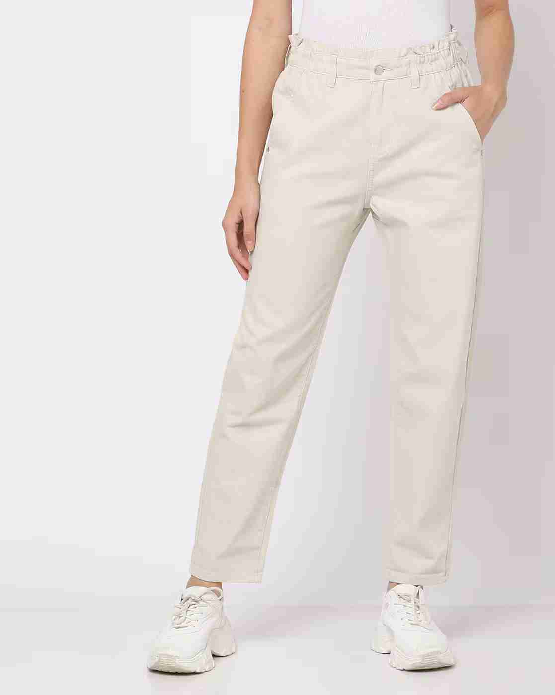 DNMX | Paper-Bag Waist Mom Fit Jeans|0