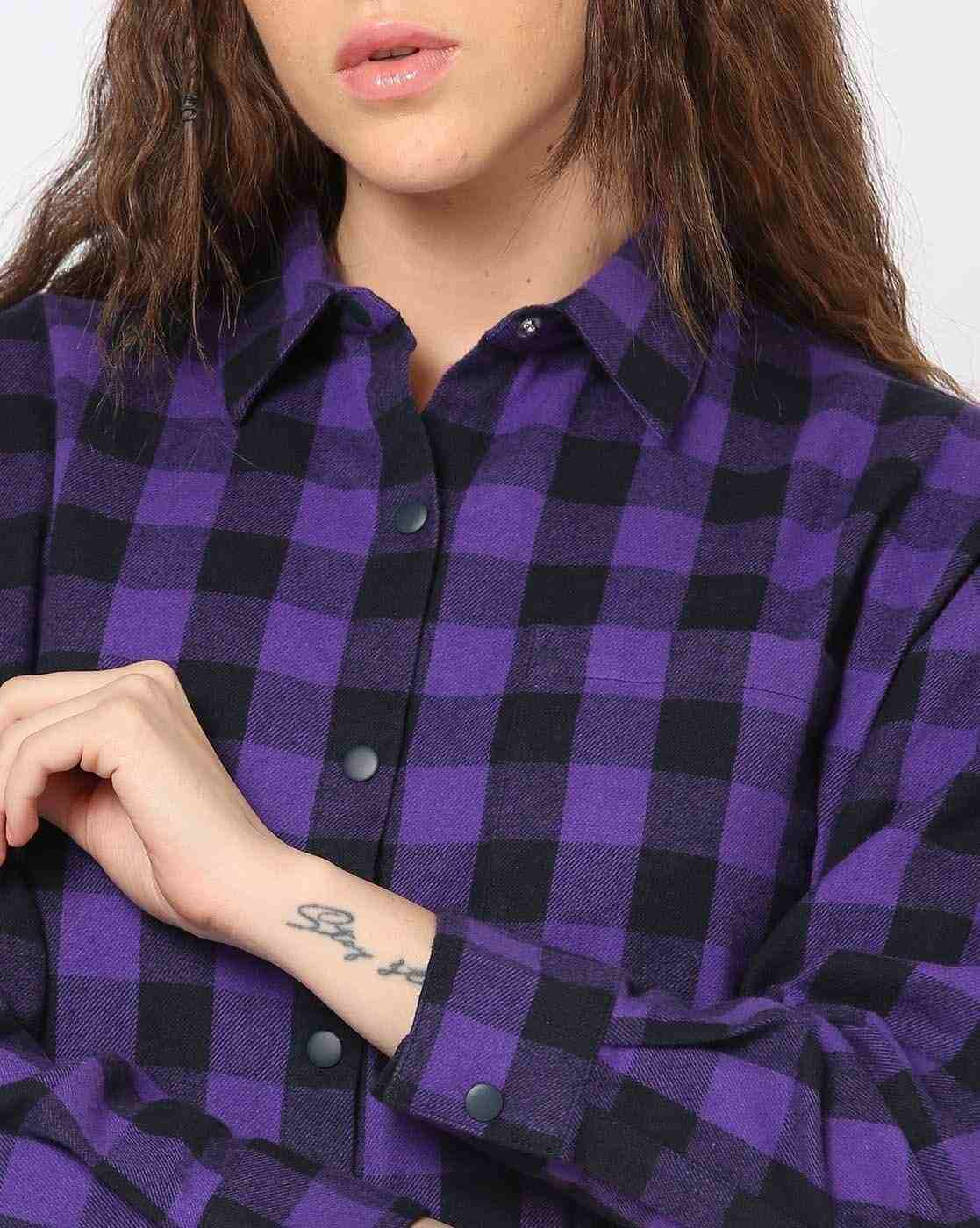 DNMX | Flannel Shirt with Patch Pocket|3