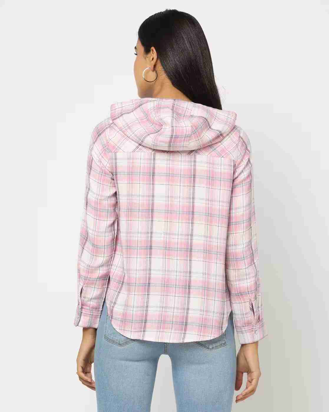 DNMX | Checked Hooded Shirt|2