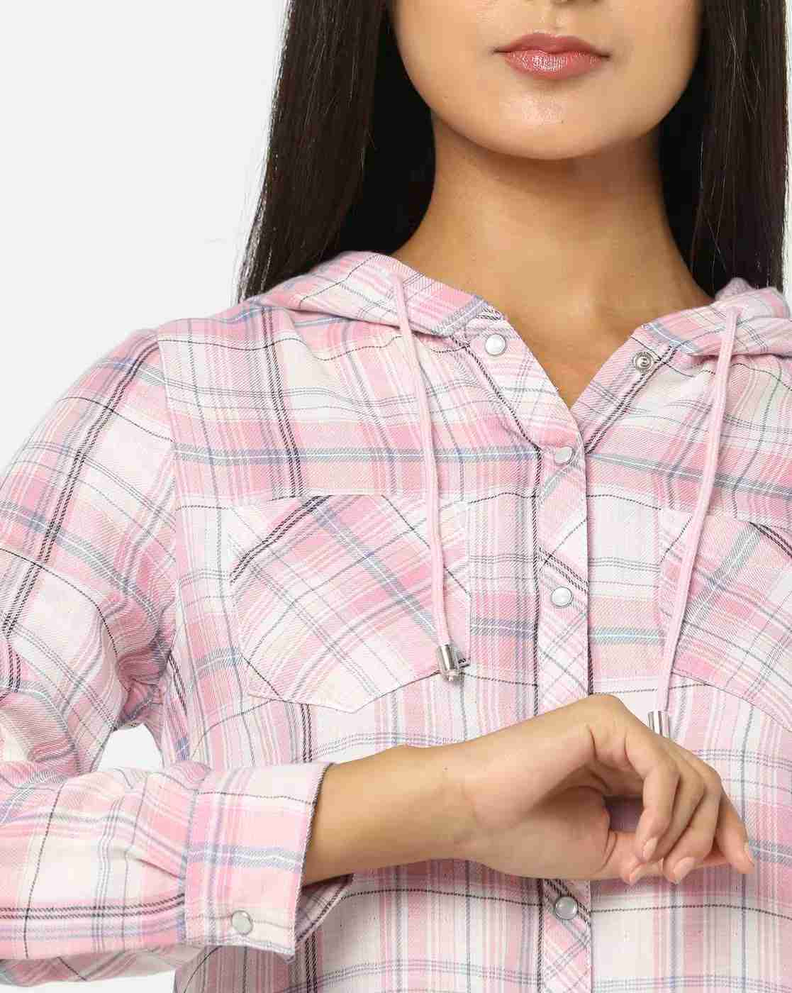 DNMX | Checked Hooded Shirt|3