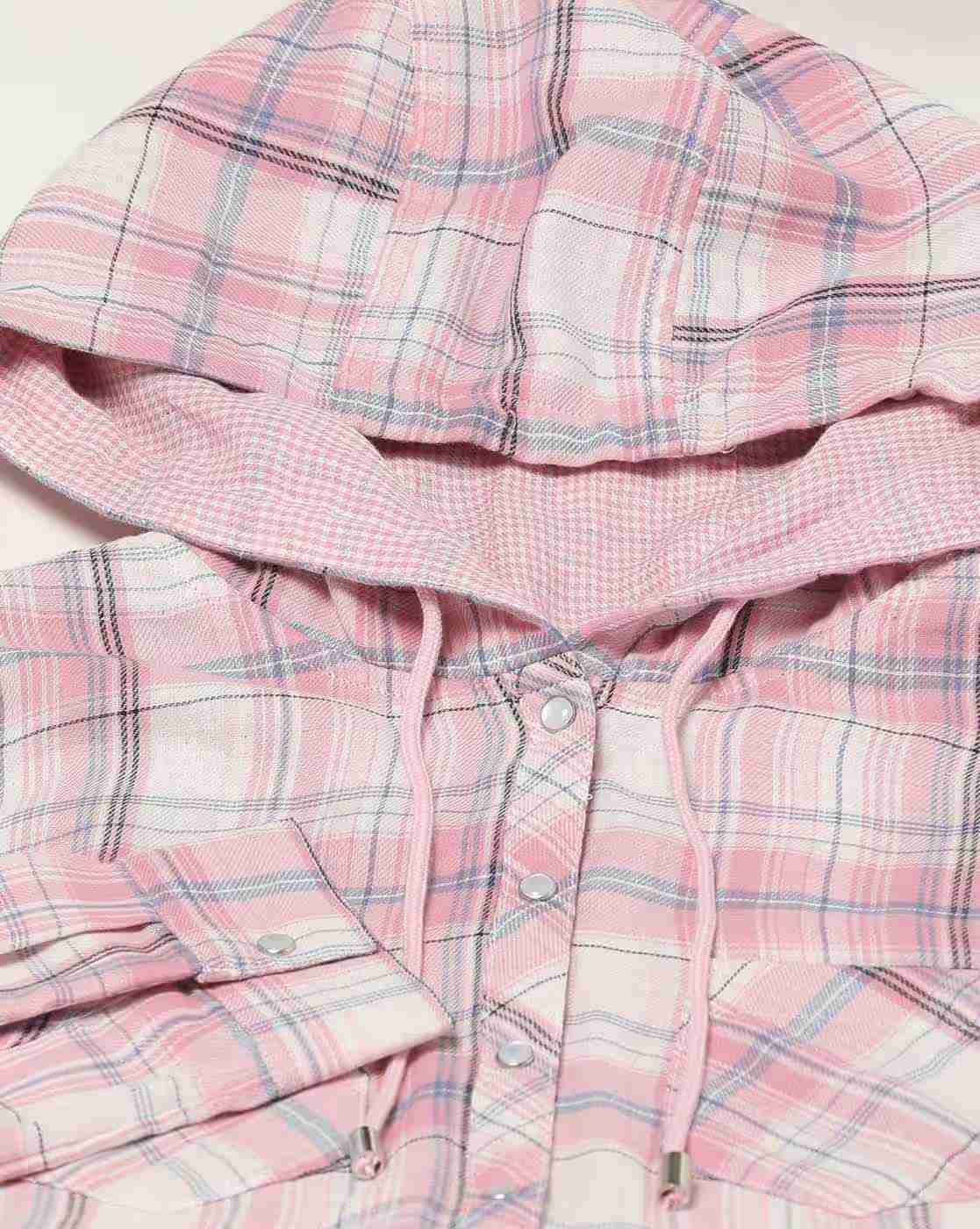DNMX | Checked Hooded Shirt|4