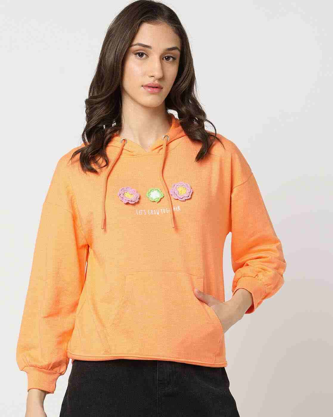 DNMX | Hoodie with Crochet Flowers|0