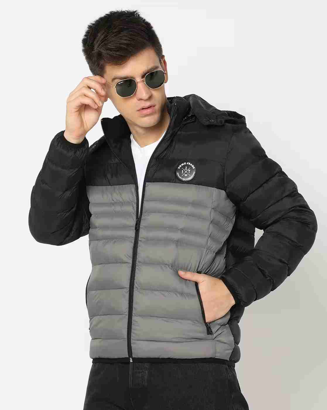DNMX | Men Quilted Slim Fit Hooded Puffer Jacket|0