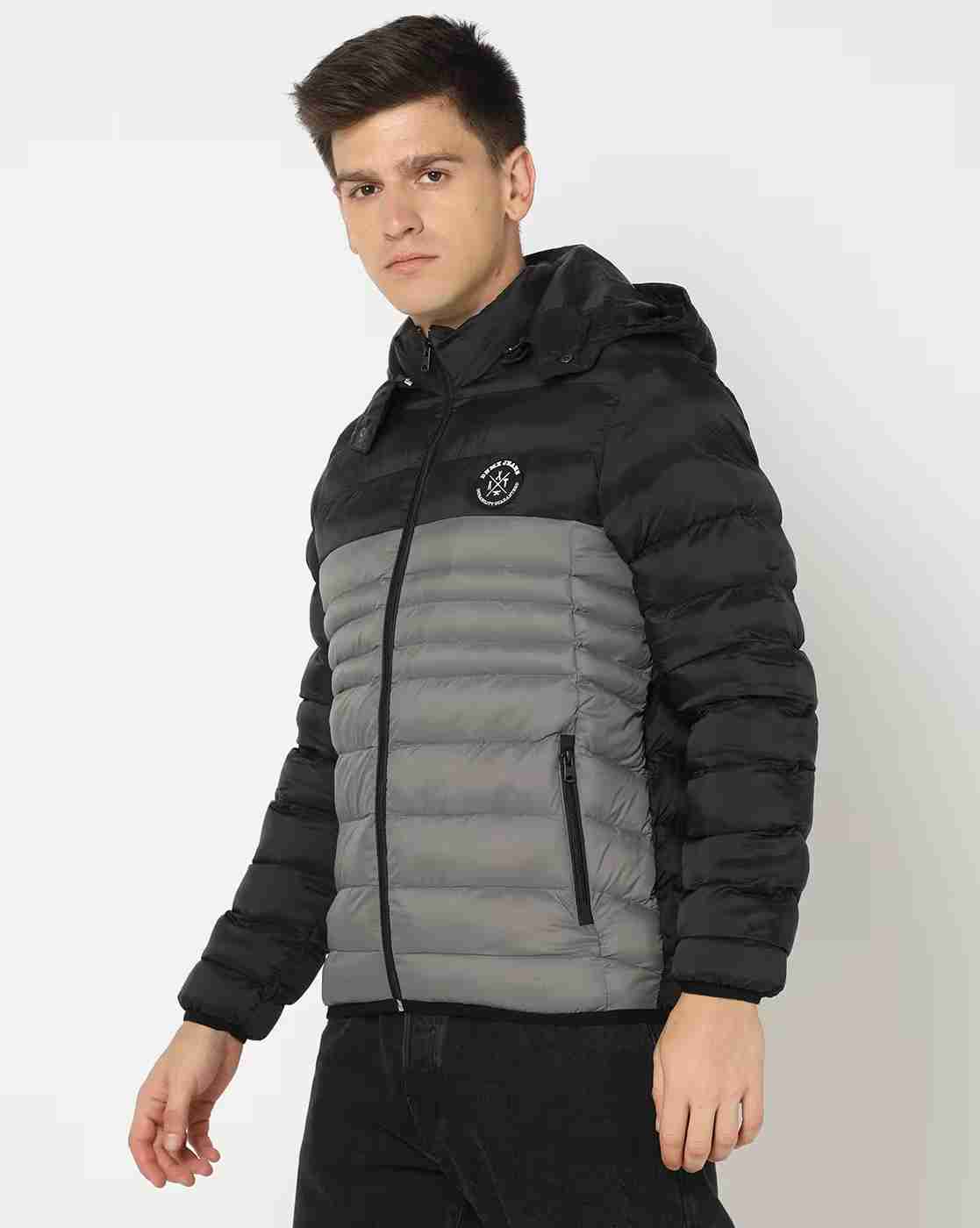 DNMX | Men Quilted Slim Fit Hooded Puffer Jacket|1