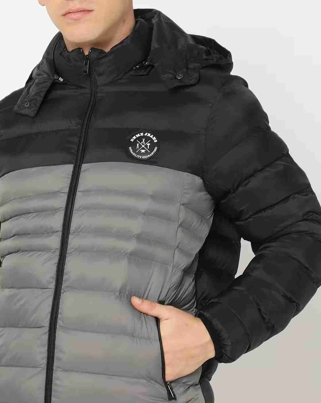 DNMX | Men Quilted Slim Fit Hooded Puffer Jacket|4