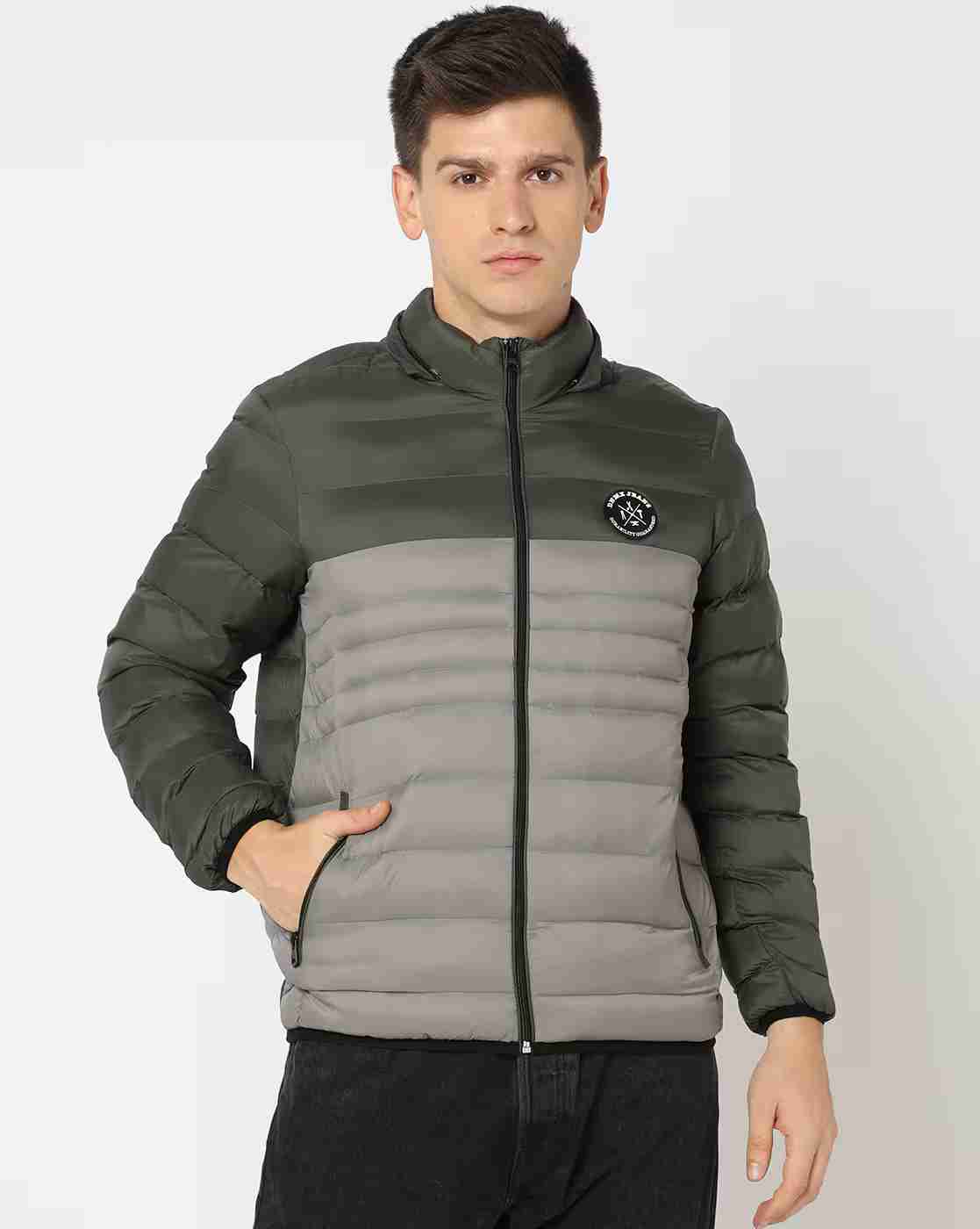 DNMX | Men Quilted Slim Fit Hooded Puffer Jacket|3