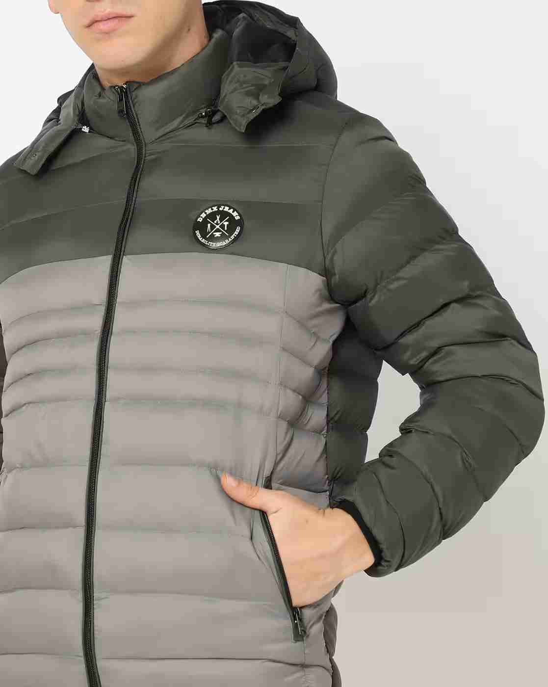 DNMX | Men Quilted Slim Fit Hooded Puffer Jacket|4