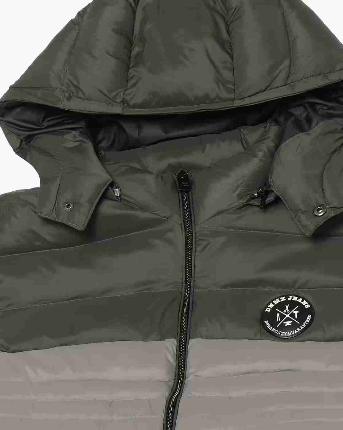 DNMX | Men Quilted Slim Fit Hooded Puffer Jacket|6