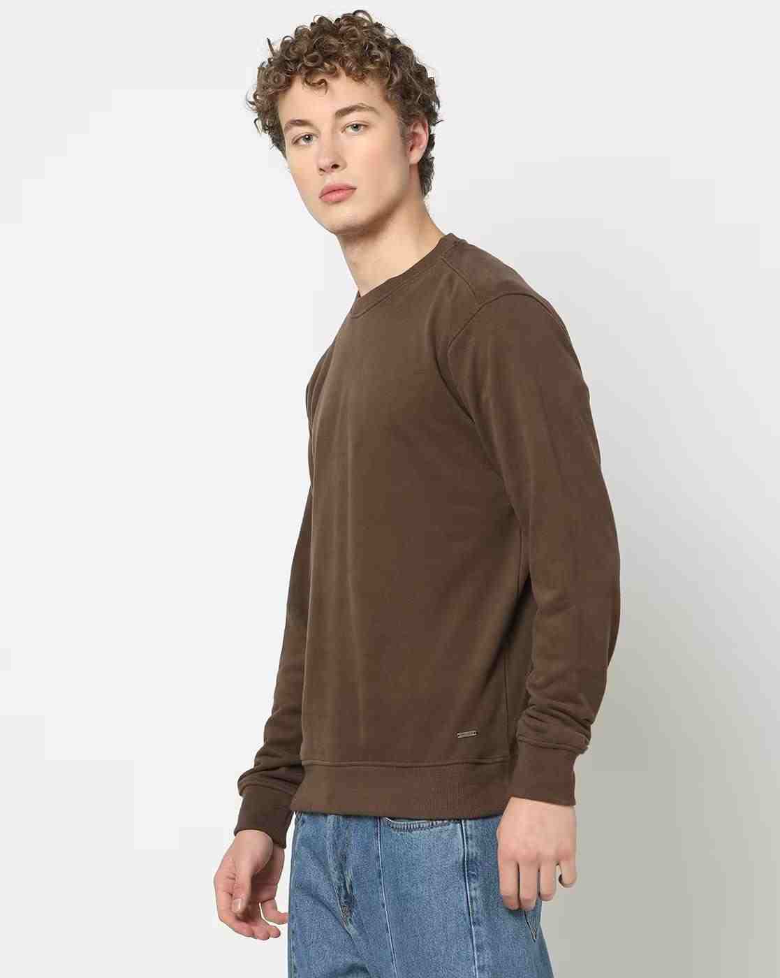 DNMX | Men Slim Fit Crew-Neck Sweatshirt|1