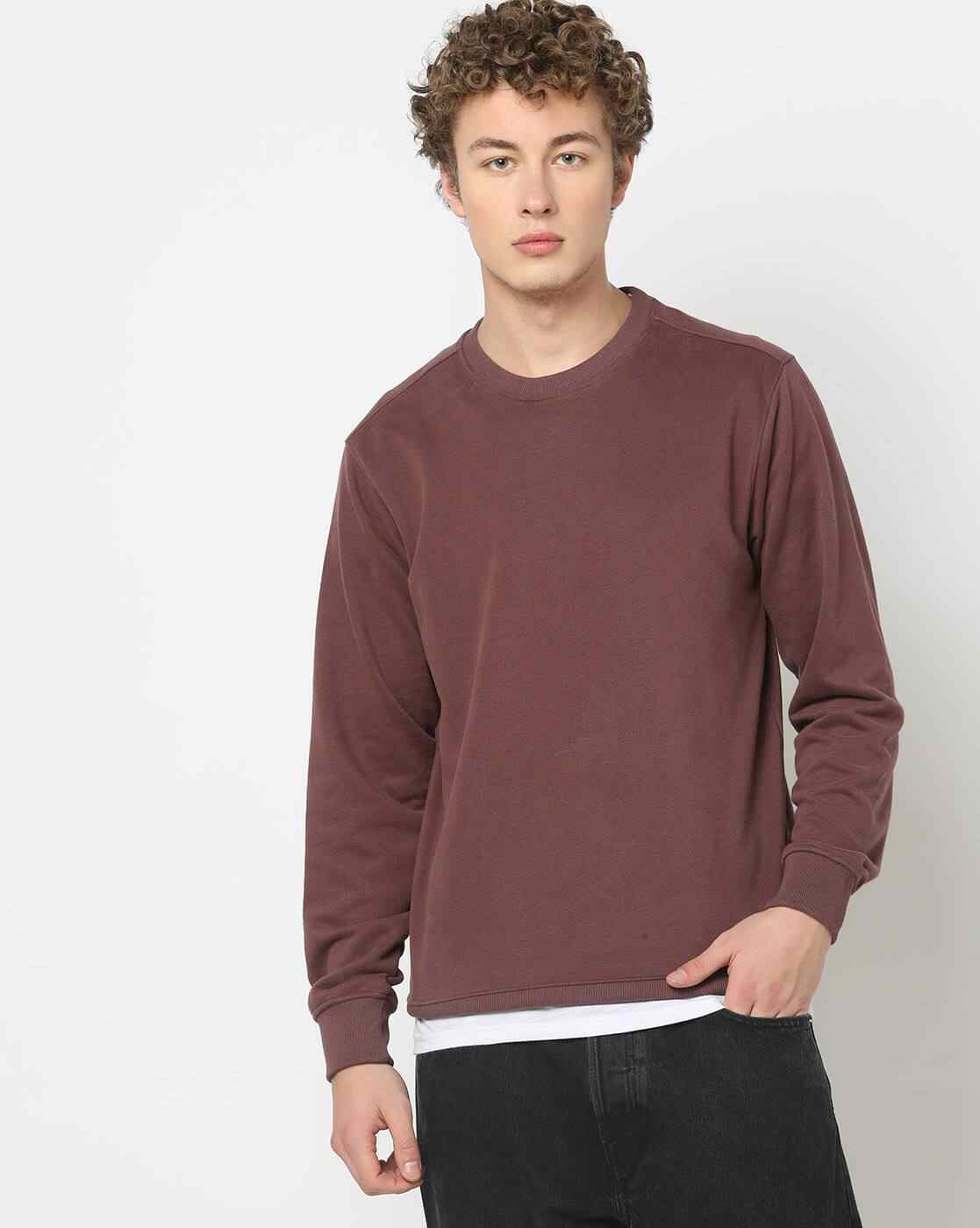 DNMX | Men Slim Fit Crew-Neck Sweatshirt|0