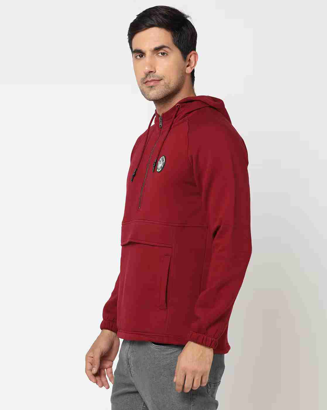 DNMX | Slim Fit Hoodie with Half-Zip Closure|1
