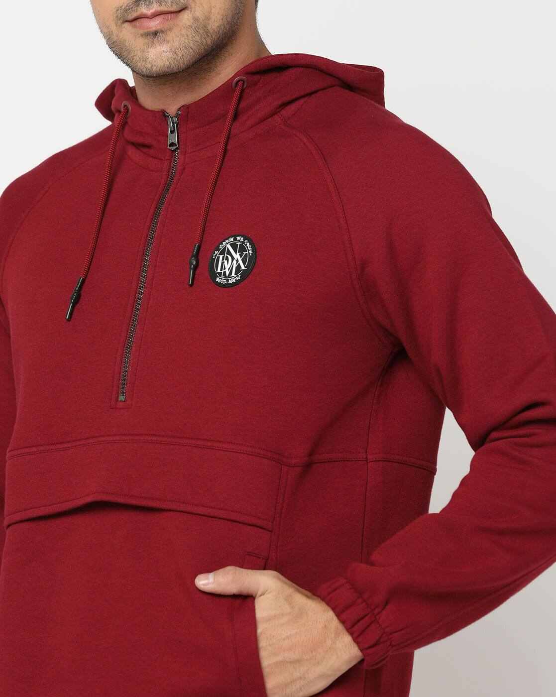 DNMX | Slim Fit Hoodie with Half-Zip Closure|3