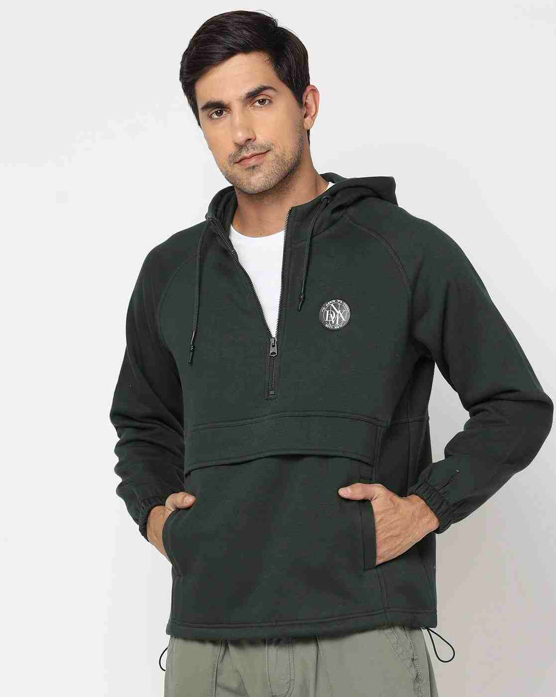 DNMX | Slim Fit Hoodie with Half-Zip Closure|3