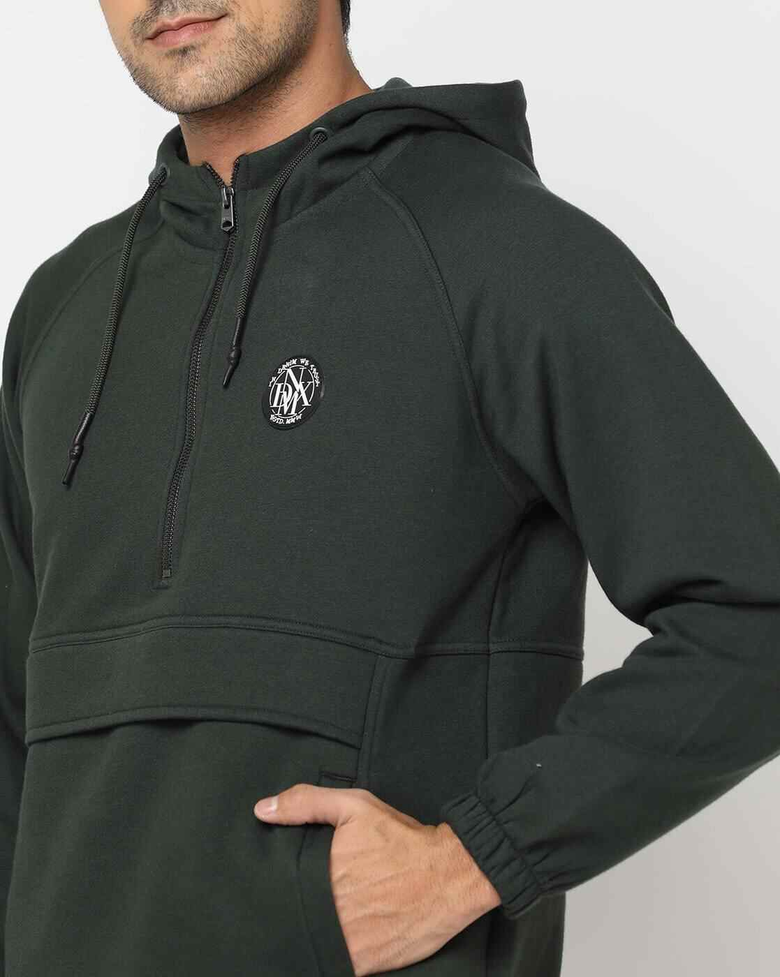 DNMX | Slim Fit Hoodie with Half-Zip Closure|4
