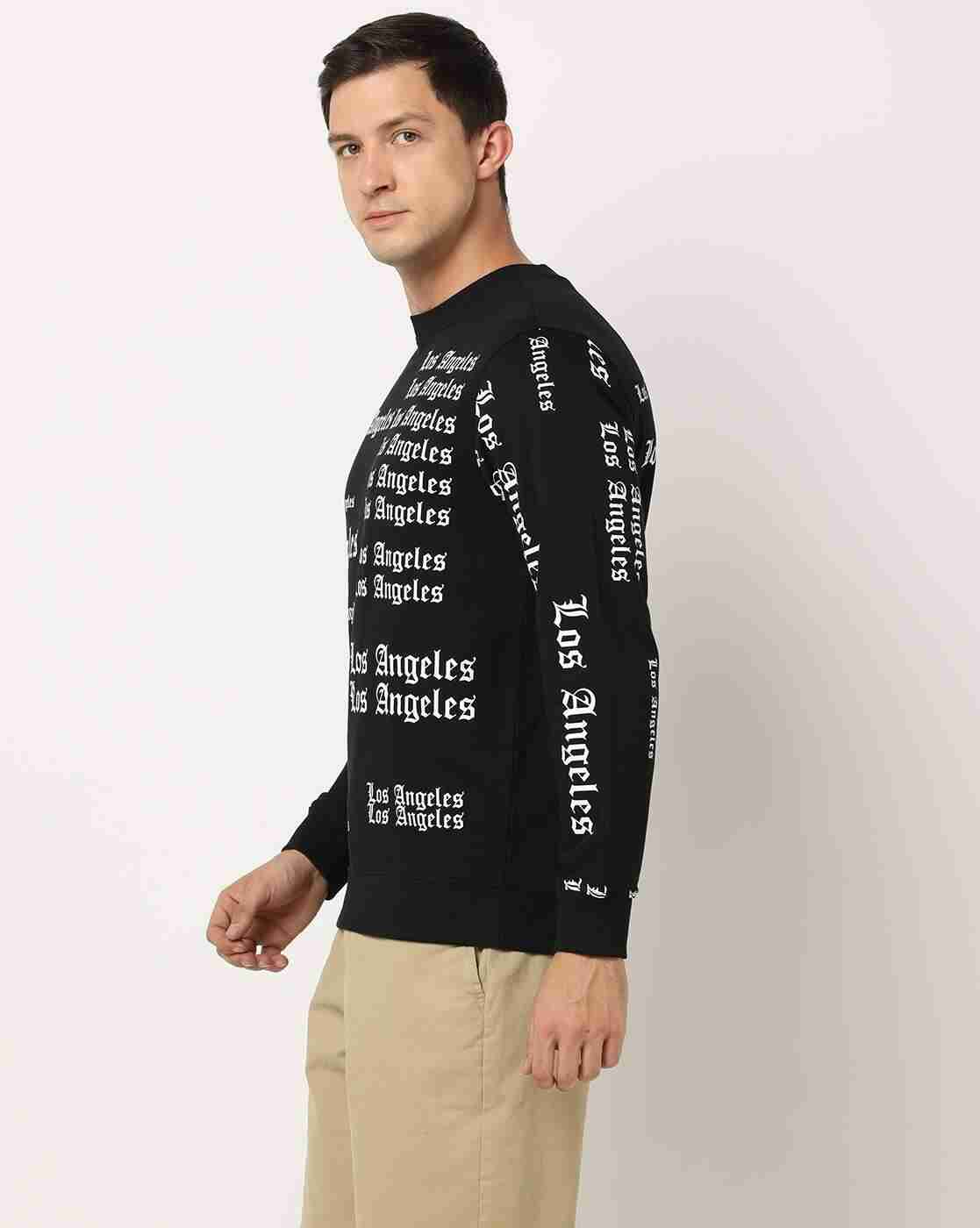 DNMX | Typographic Print Crew-Neck Sweatshirt|1