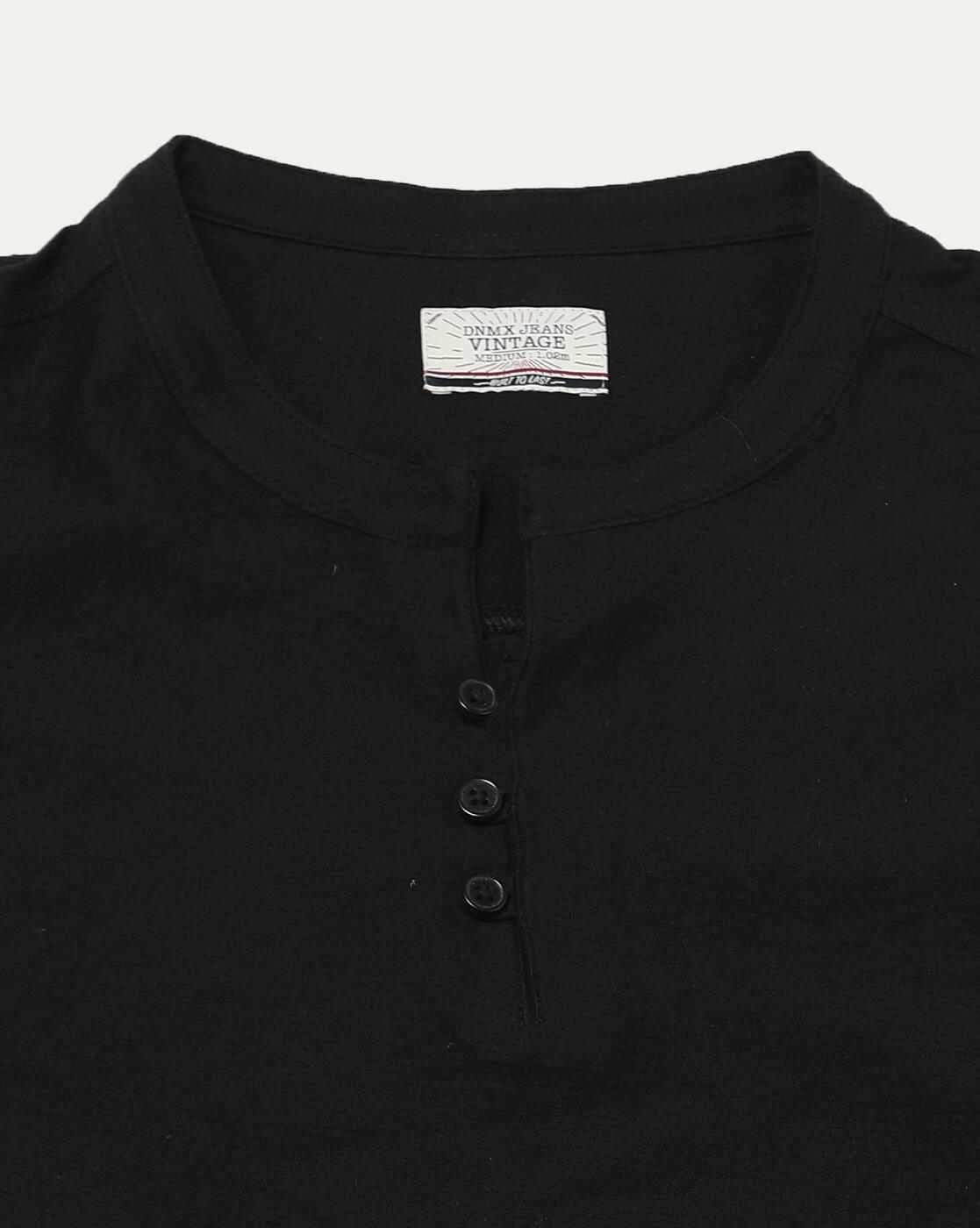 DNMX | Men Slim Fit Henley T-Shirt|4