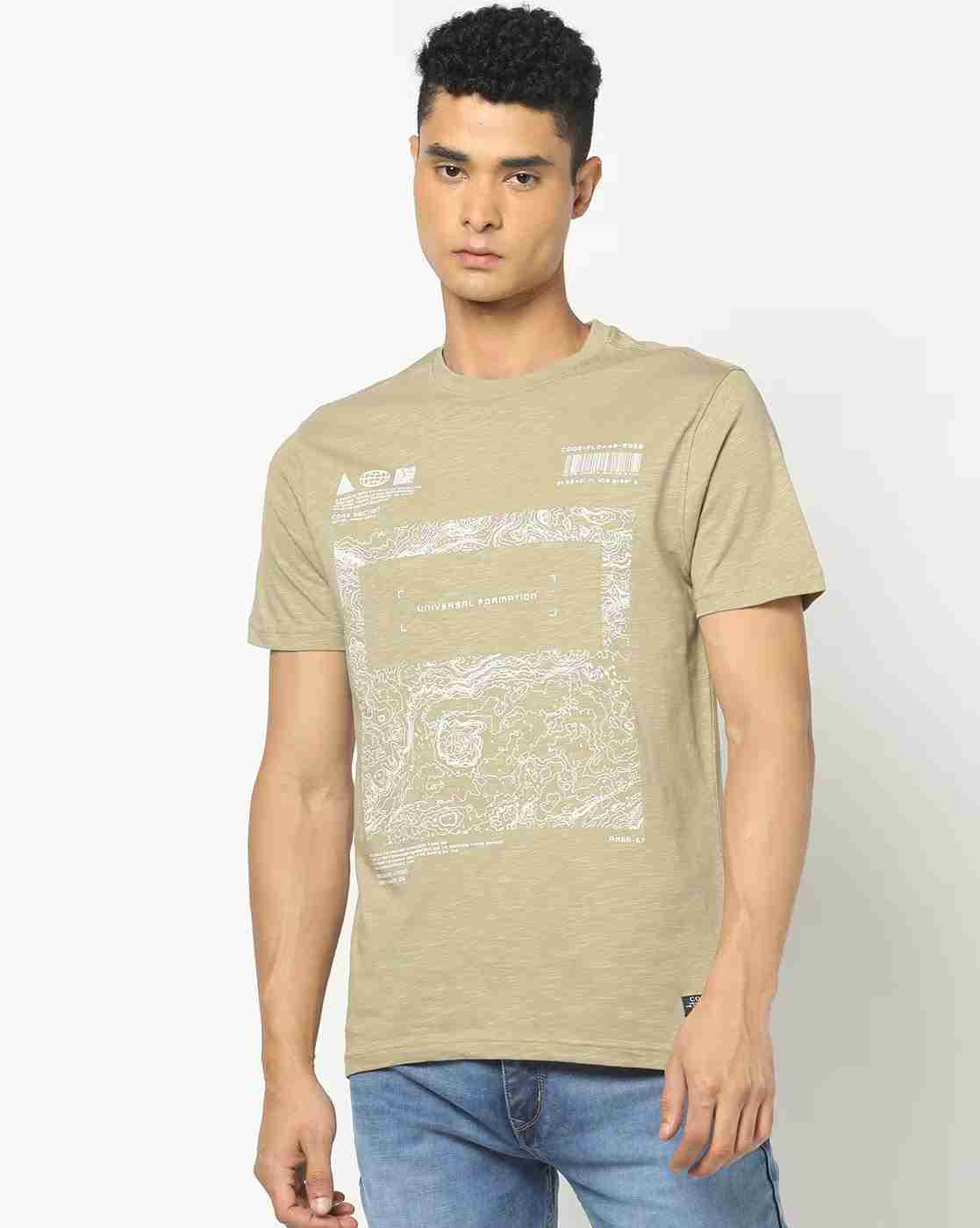 DNMX | Men Graphic Print Slim Fit Crew-Neck T-Shirt|3