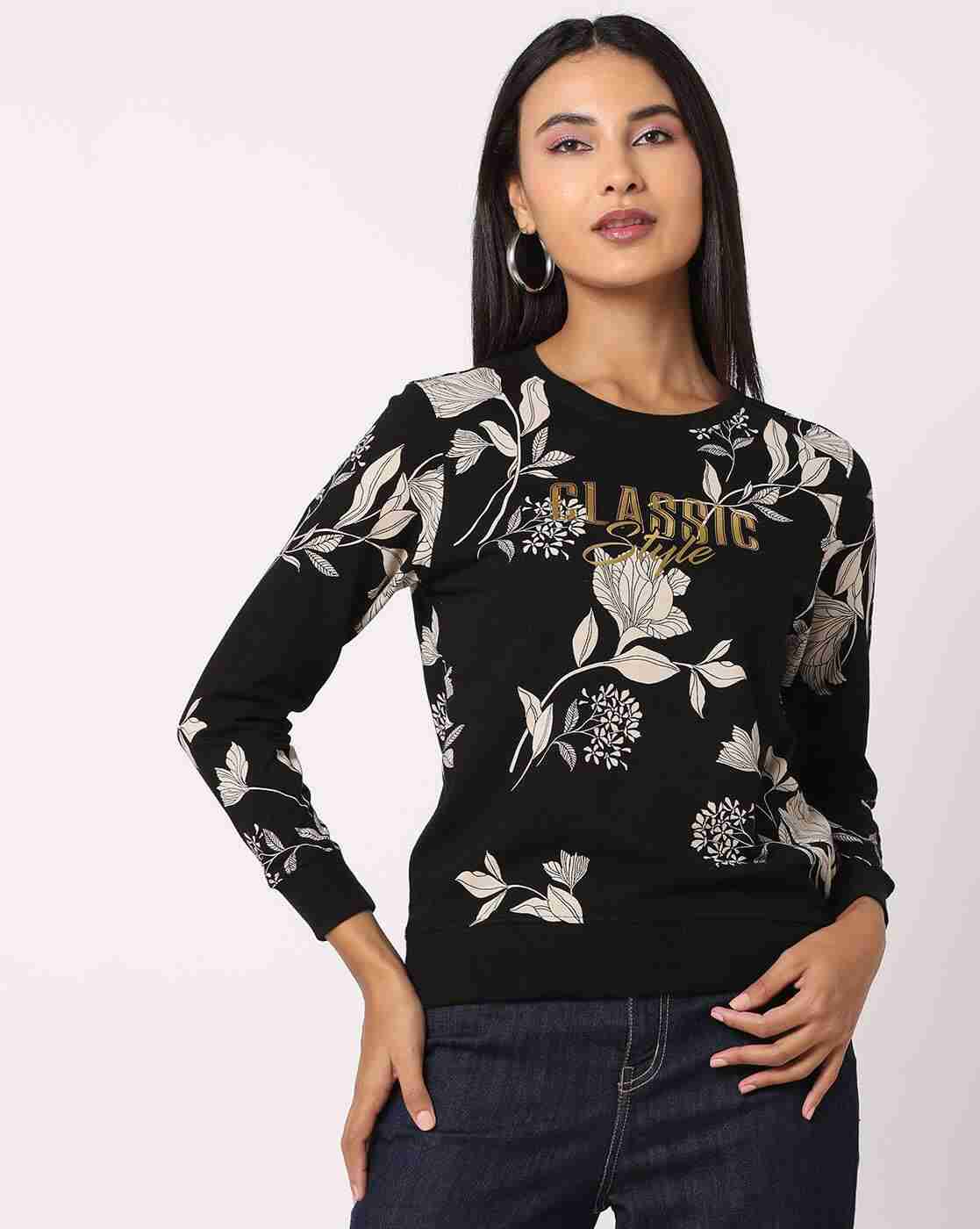 DNMX | Floral Print Crew-Neck Sweatshirt|0