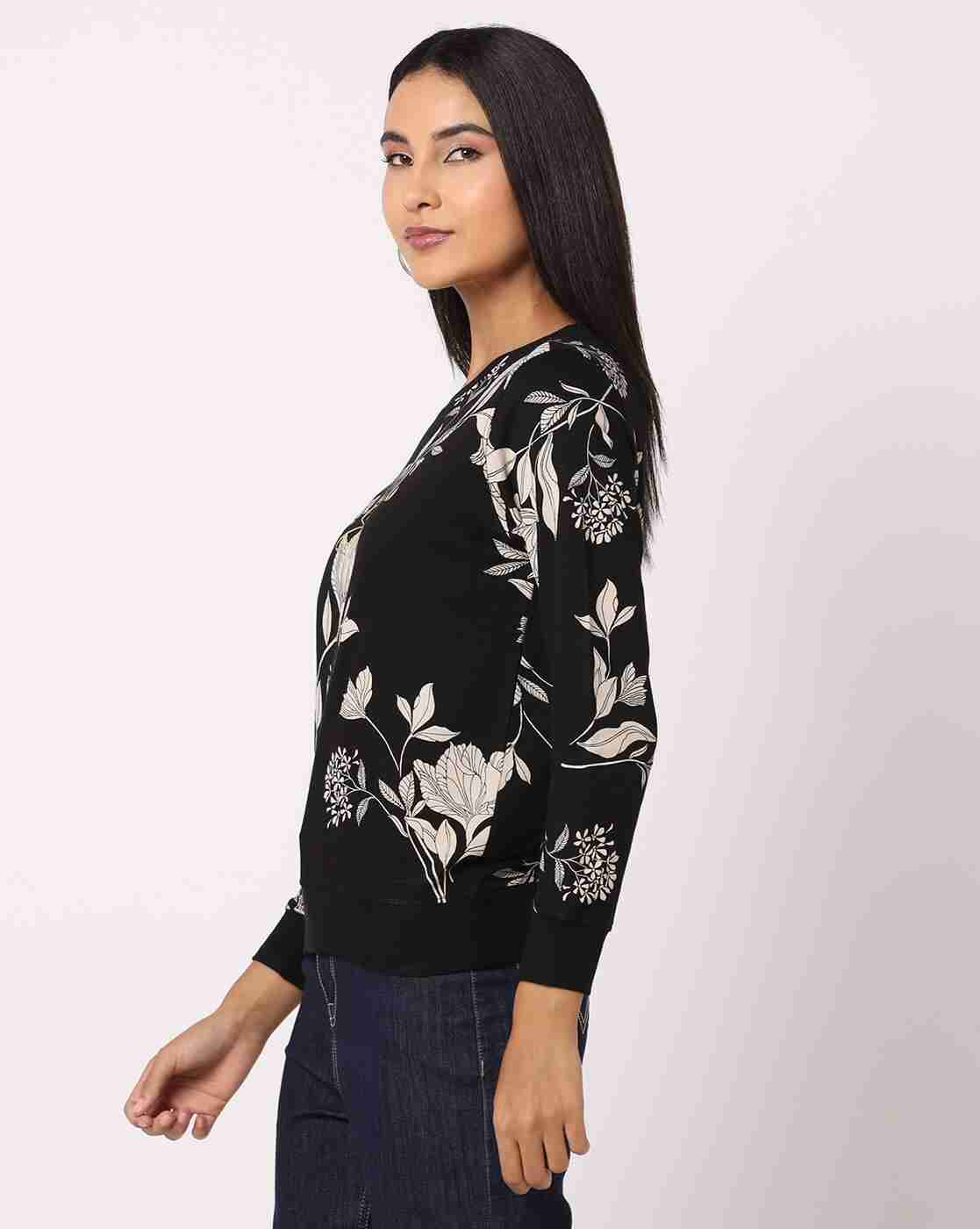 DNMX | Floral Print Crew-Neck Sweatshirt|1