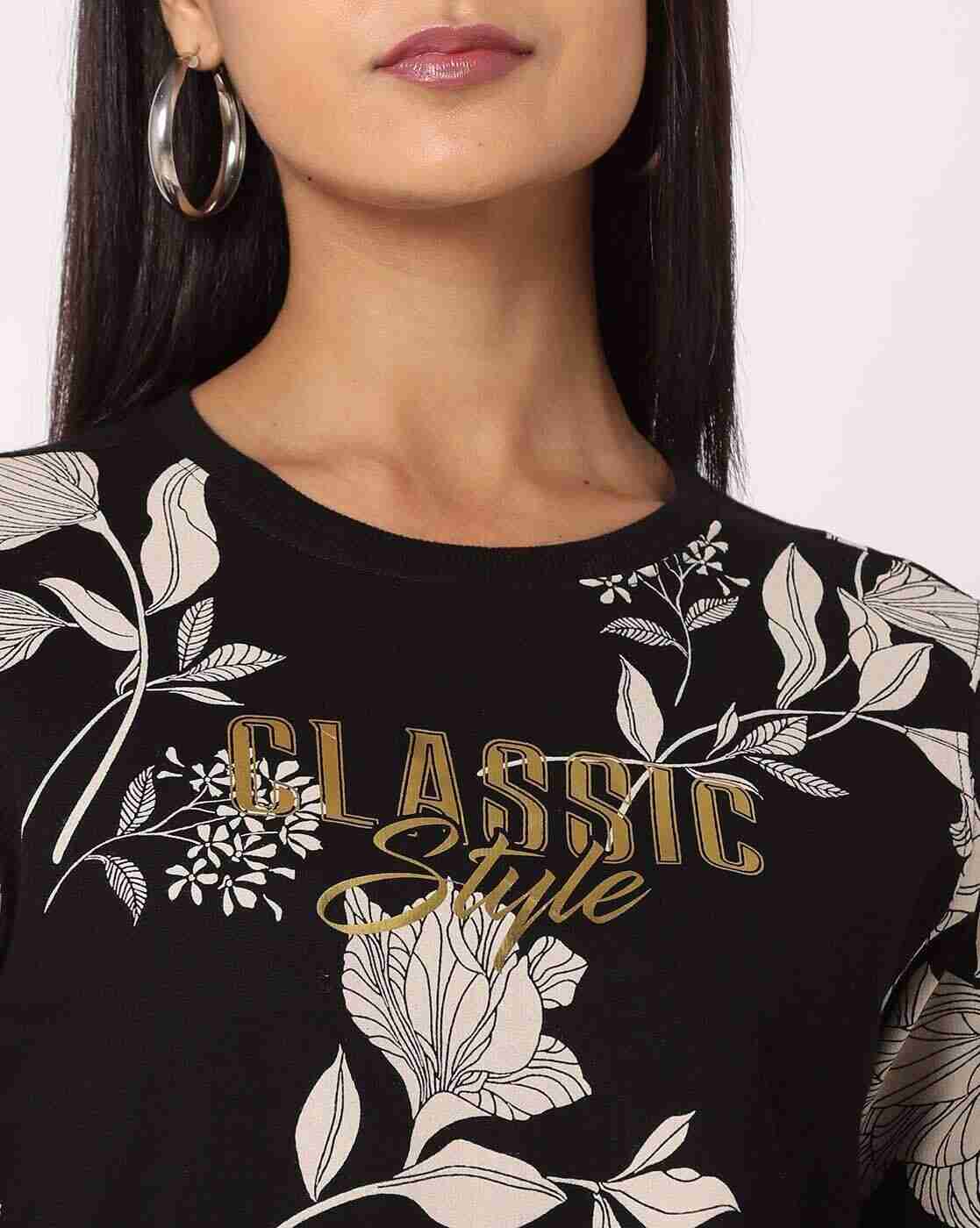 DNMX | Floral Print Crew-Neck Sweatshirt|3