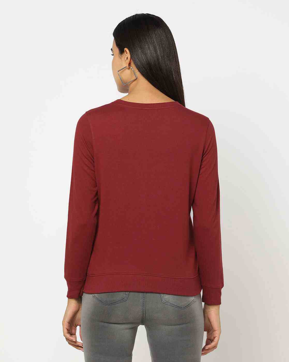 DNMX | Typographic Print Relaxed Fit Sweatshirt|2