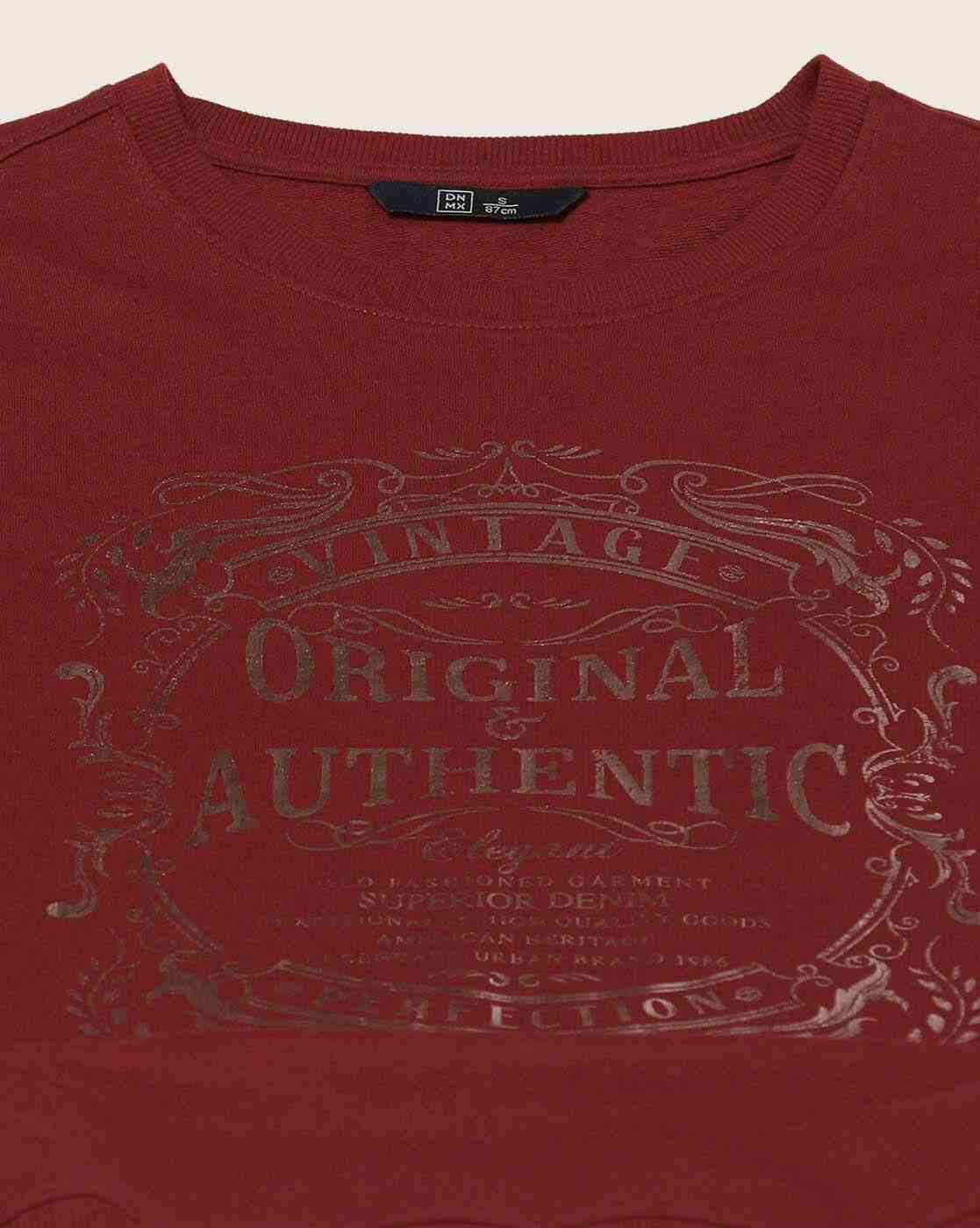 DNMX | Typographic Print Relaxed Fit Sweatshirt|4