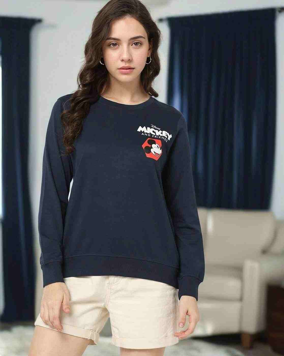 DNMX | Women Mickey & Friends Relaxed Fit Sweatshirt|0