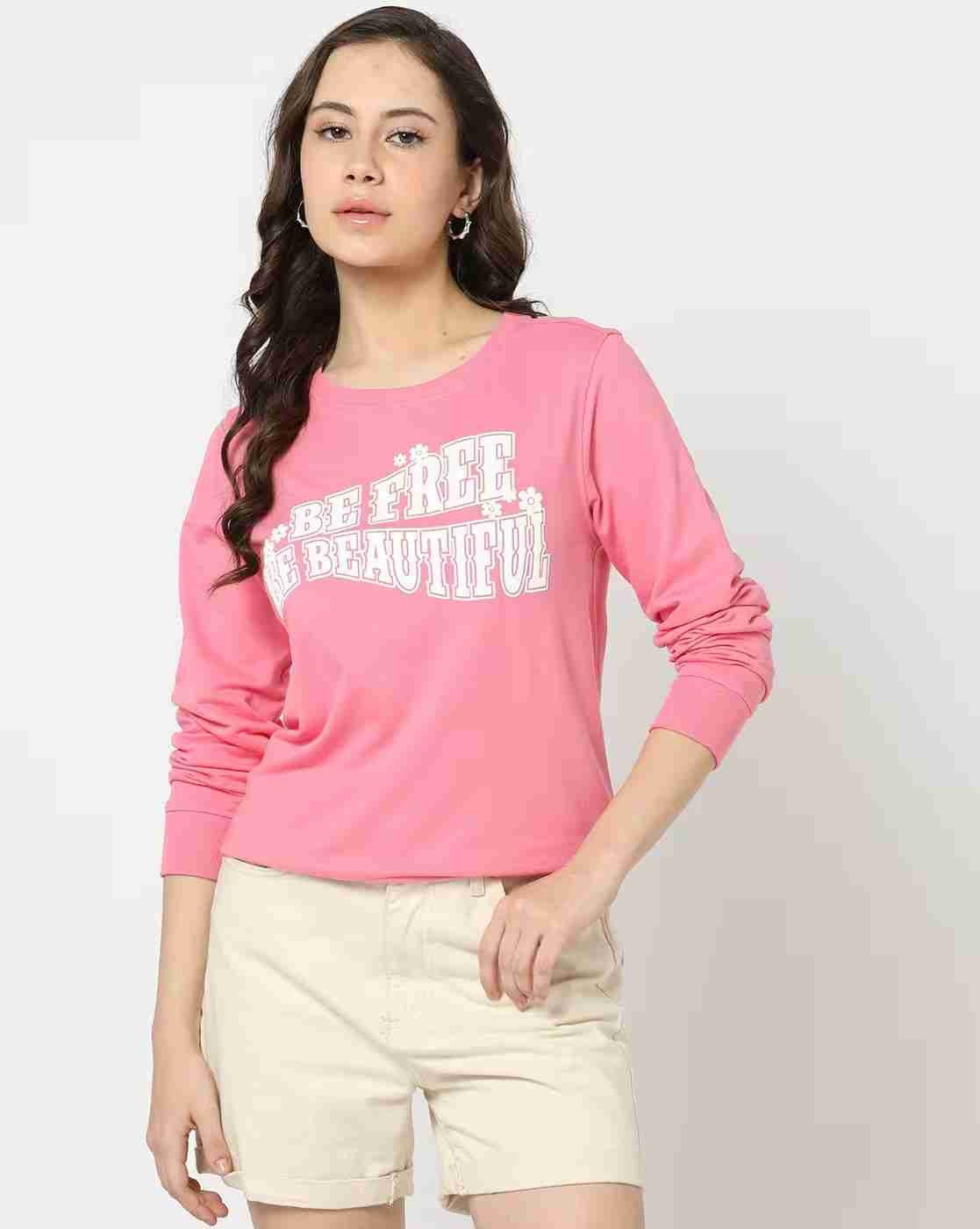 DNMX | Women Typographic Print Relaxed Fit Sweatshirt|0