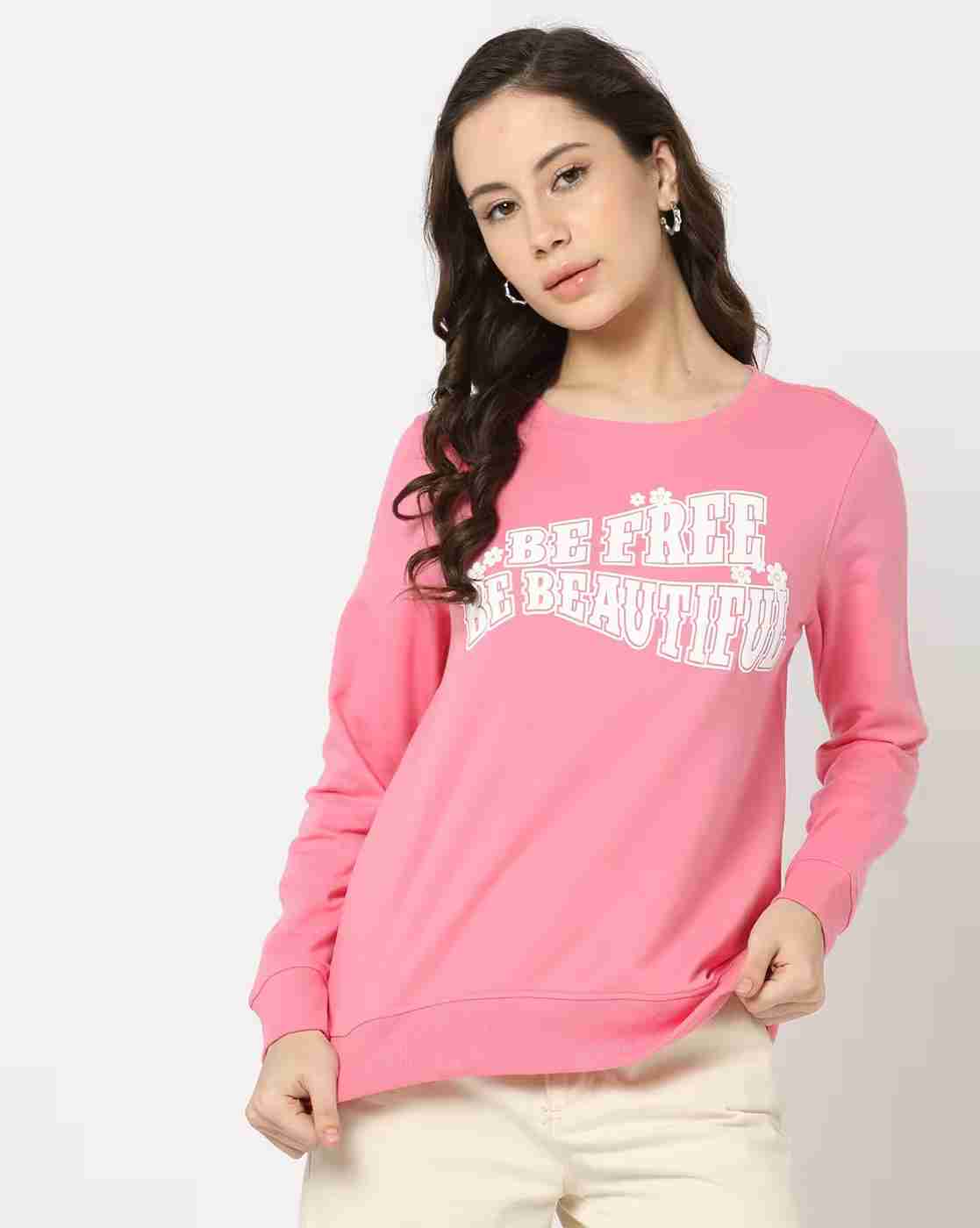 DNMX | Women Typographic Print Relaxed Fit Sweatshirt|1