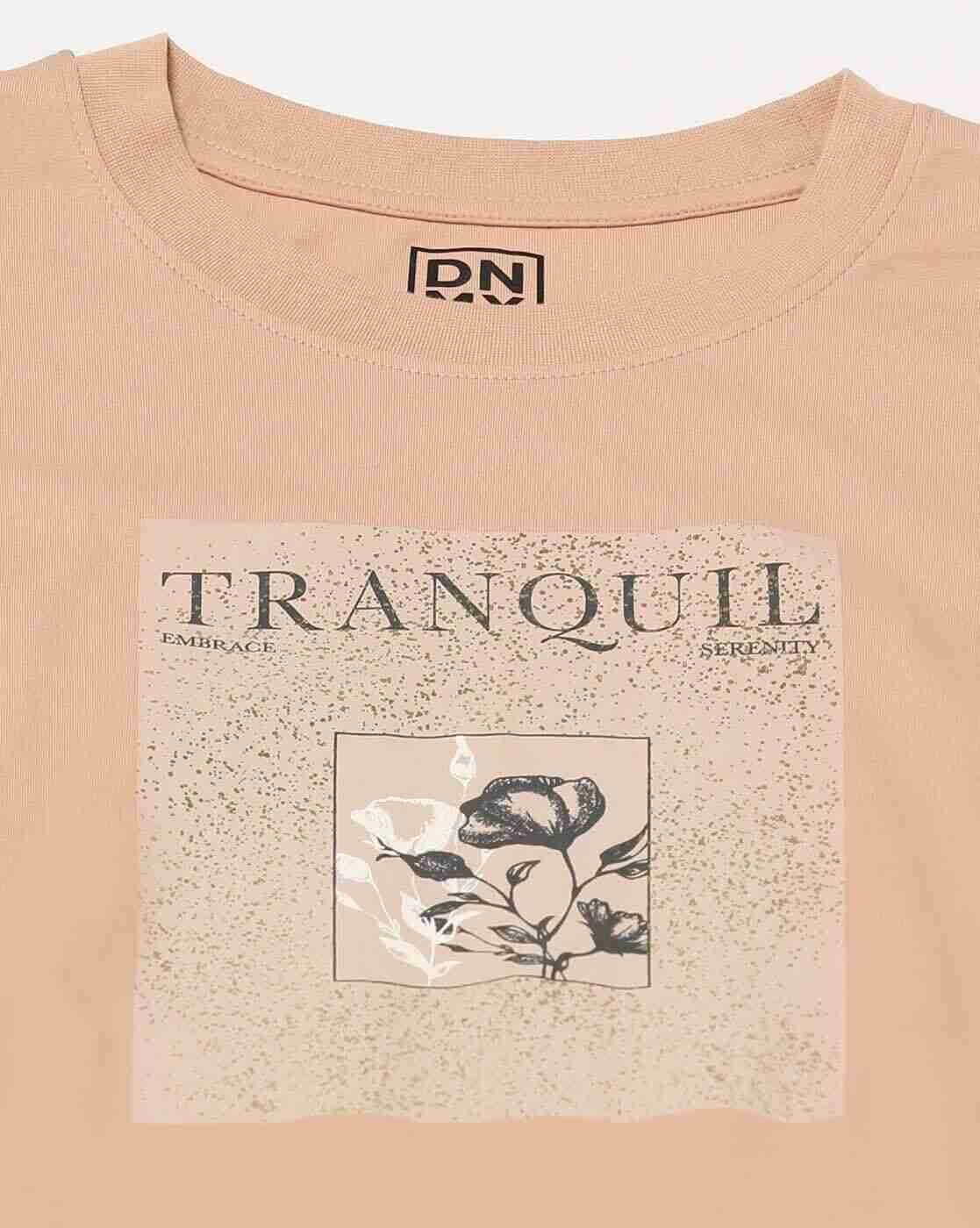 DNMX | Women Graphic Print Loose Fit Crew-Neck T-Shirt|5