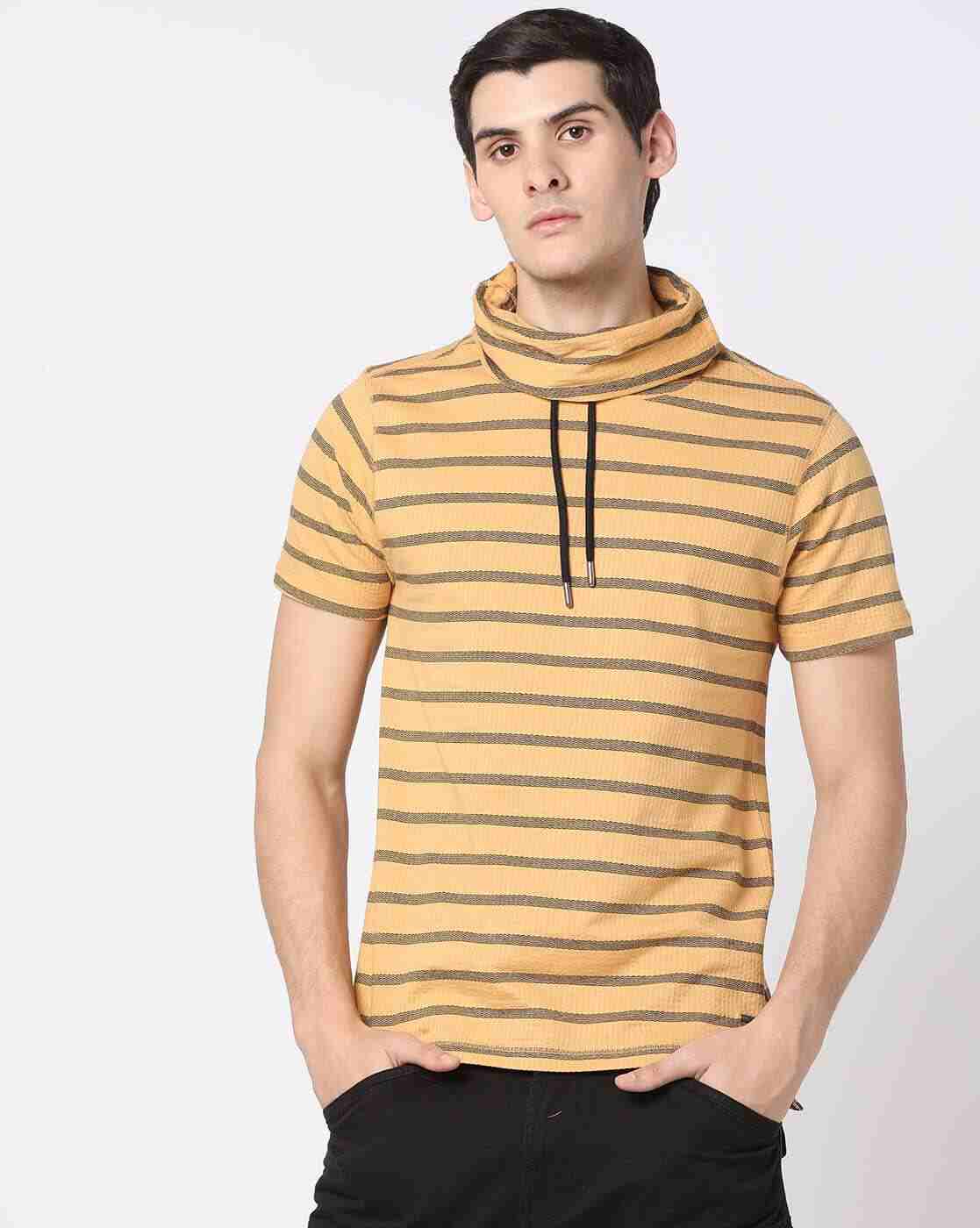 DNMX | Men Striped Slim Fit T-Shirt|0