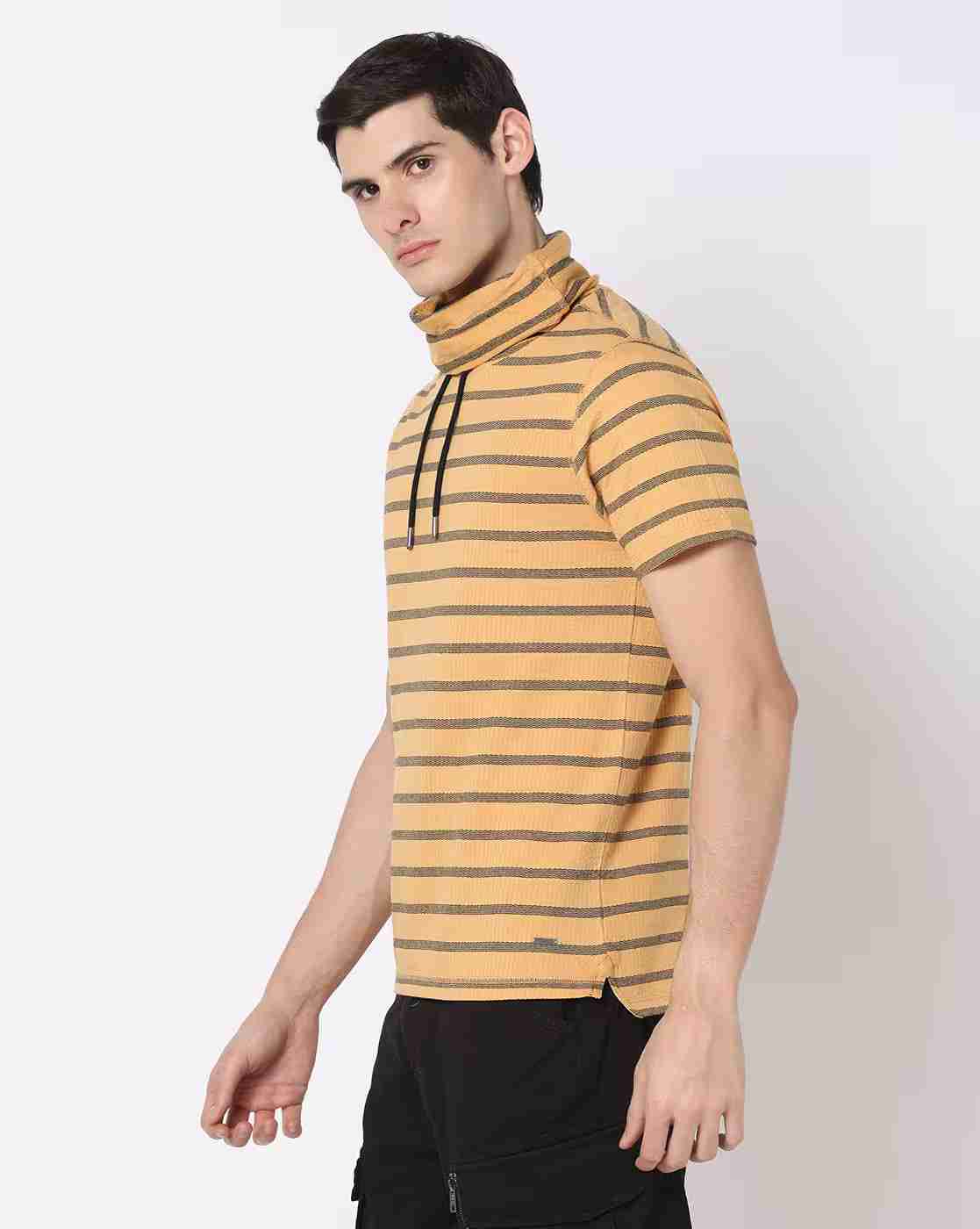 DNMX | Men Striped Slim Fit T-Shirt|1