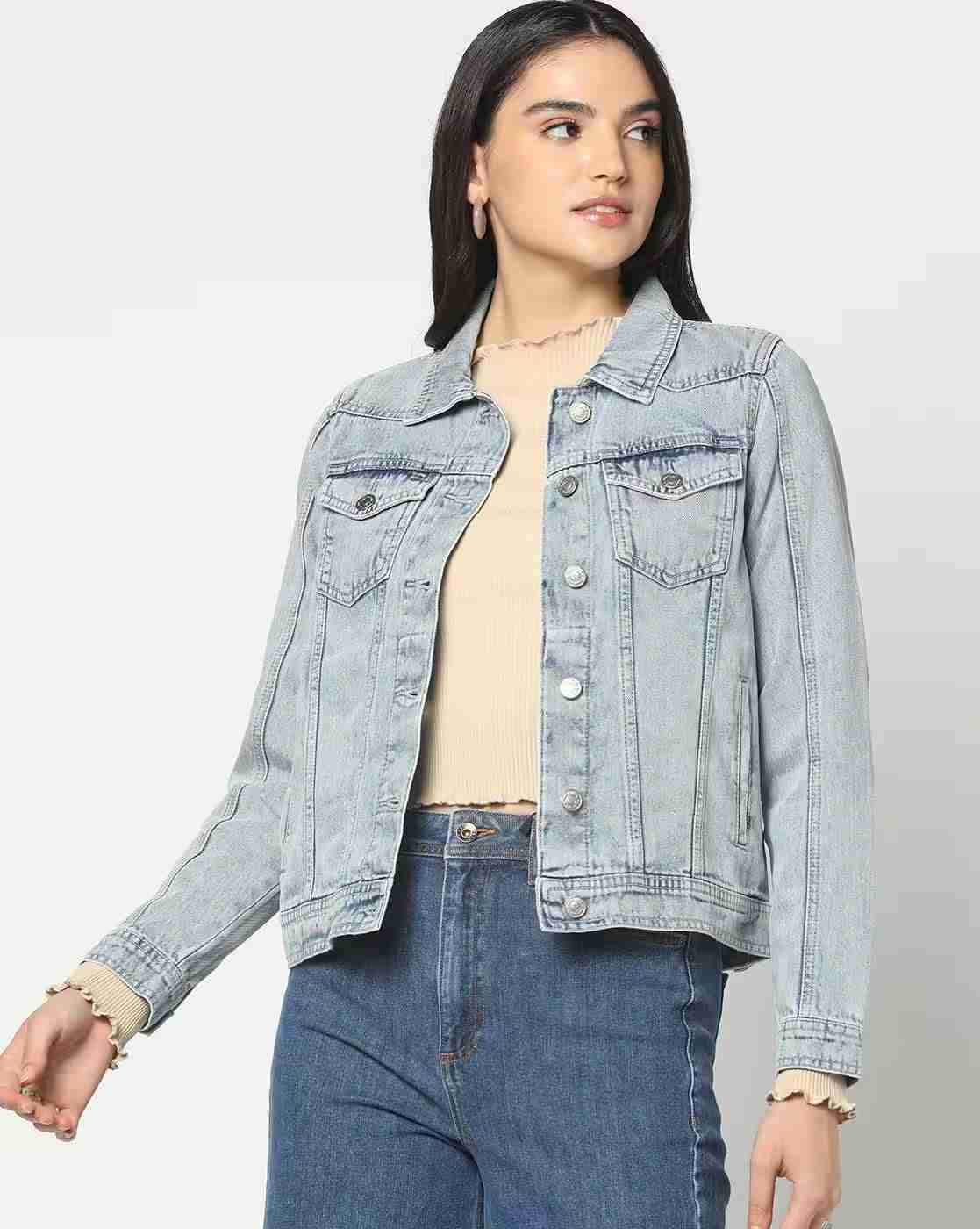 DNMX | Women Lightly Washed Relaxed Fit Jacket|0