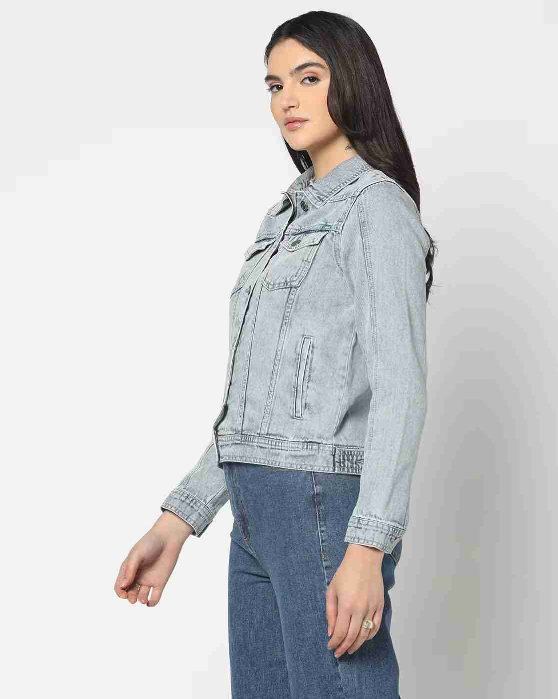 DNMX | Women Lightly Washed Relaxed Fit Jacket|1