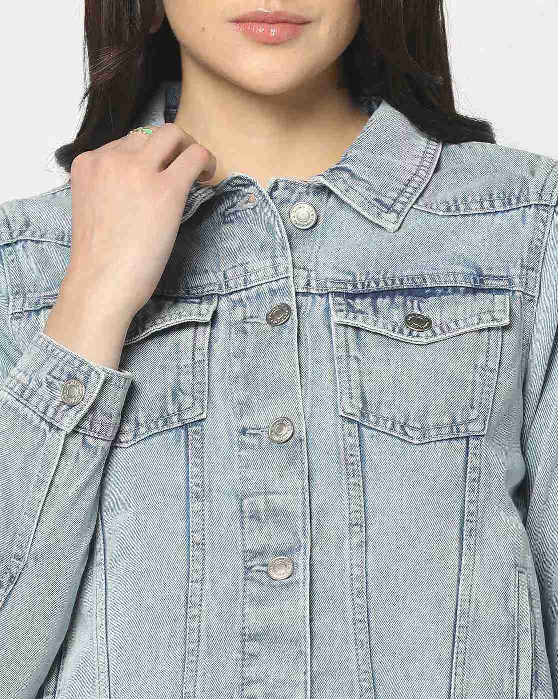 DNMX | Women Lightly Washed Relaxed Fit Jacket|3