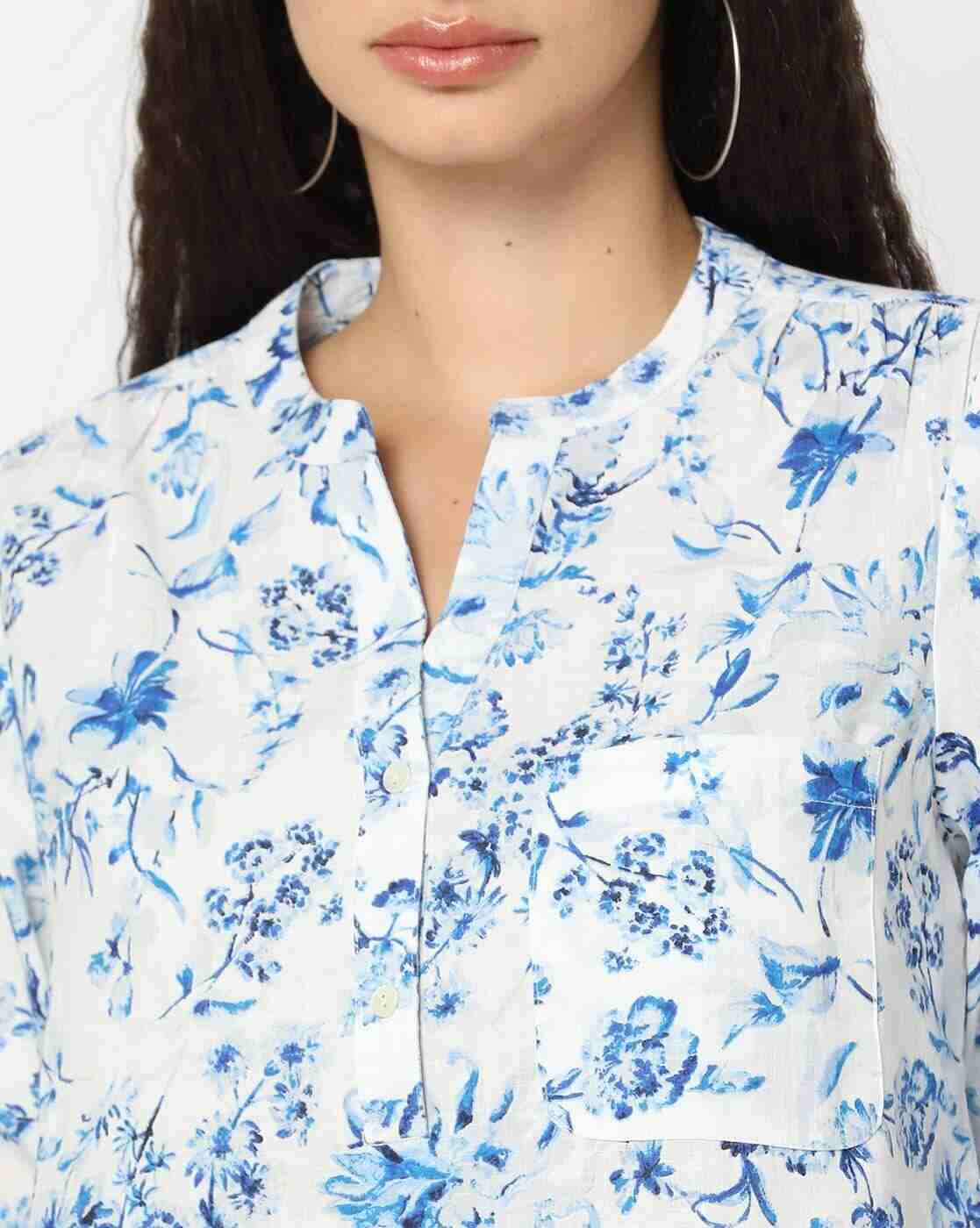 DNMX | Women Floral Print Regular Fit Shirt|3